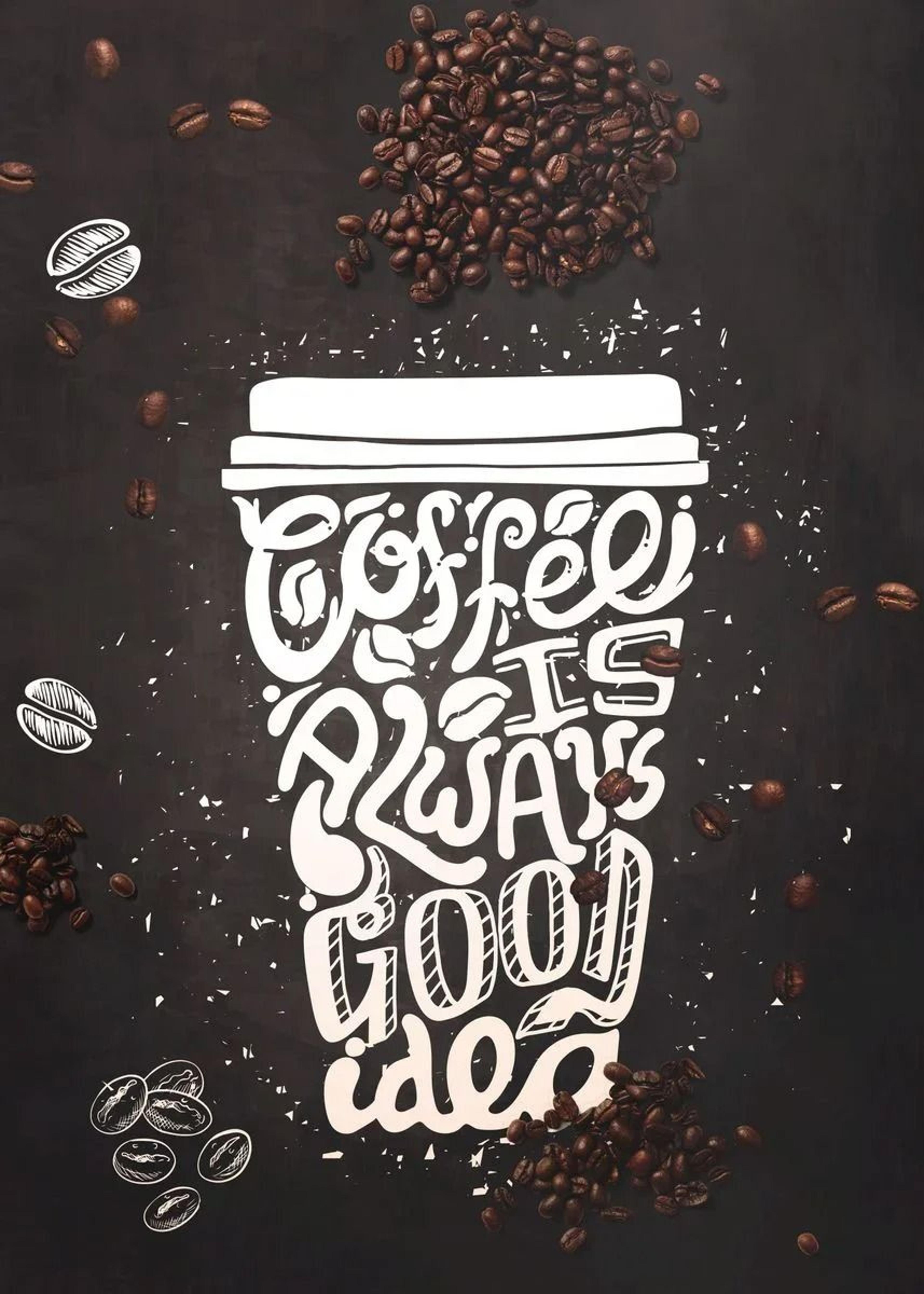 Coffee Cup Canvas Poster  Nordic Bakery  Cafe Prints  Vintage Chalkboard Kitchen Art For Restaurant 7