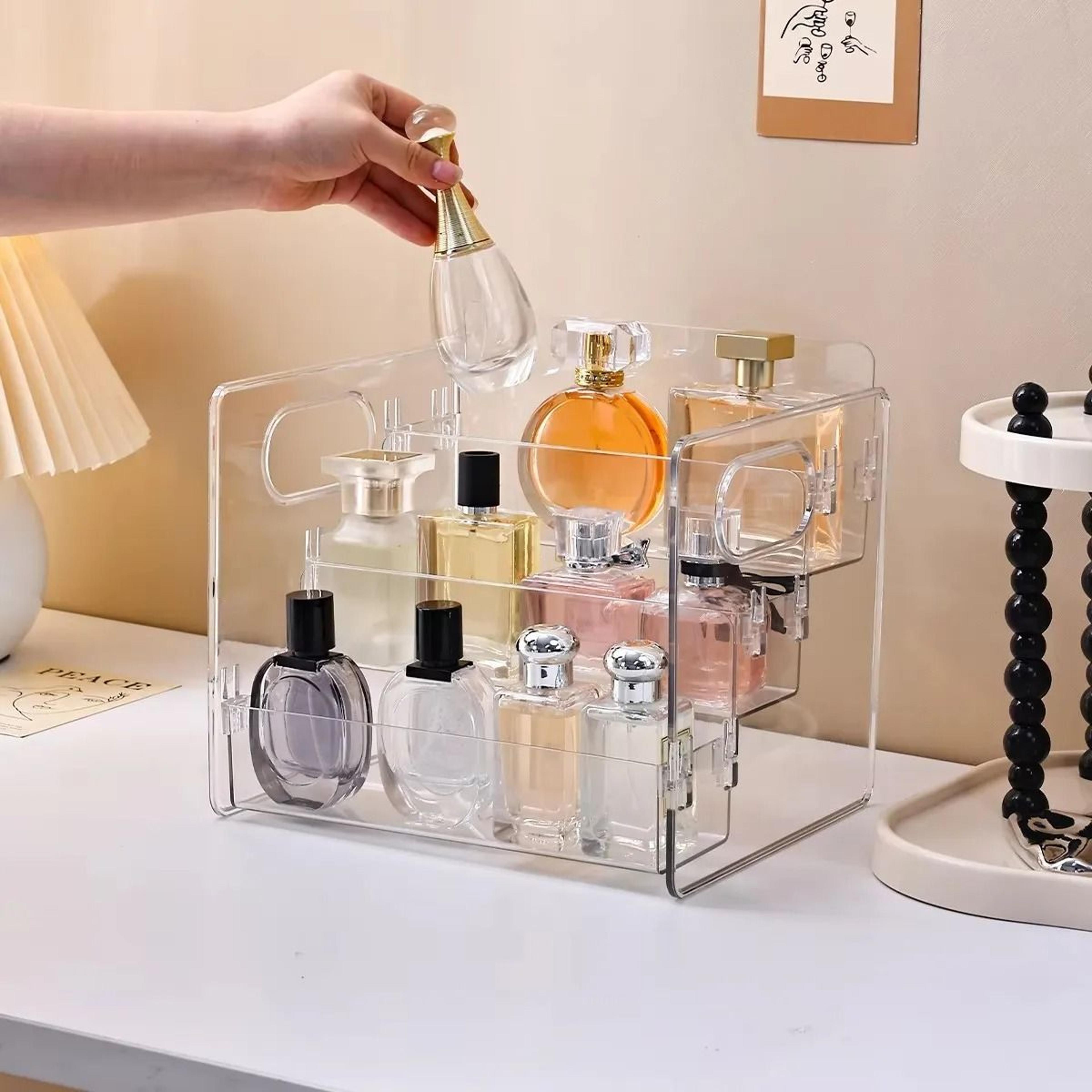 3Tier Acrylic Perfume Display Stand  Transparent Desktop Cosmetic Organizer  Tiered Vanity  Dresser 0