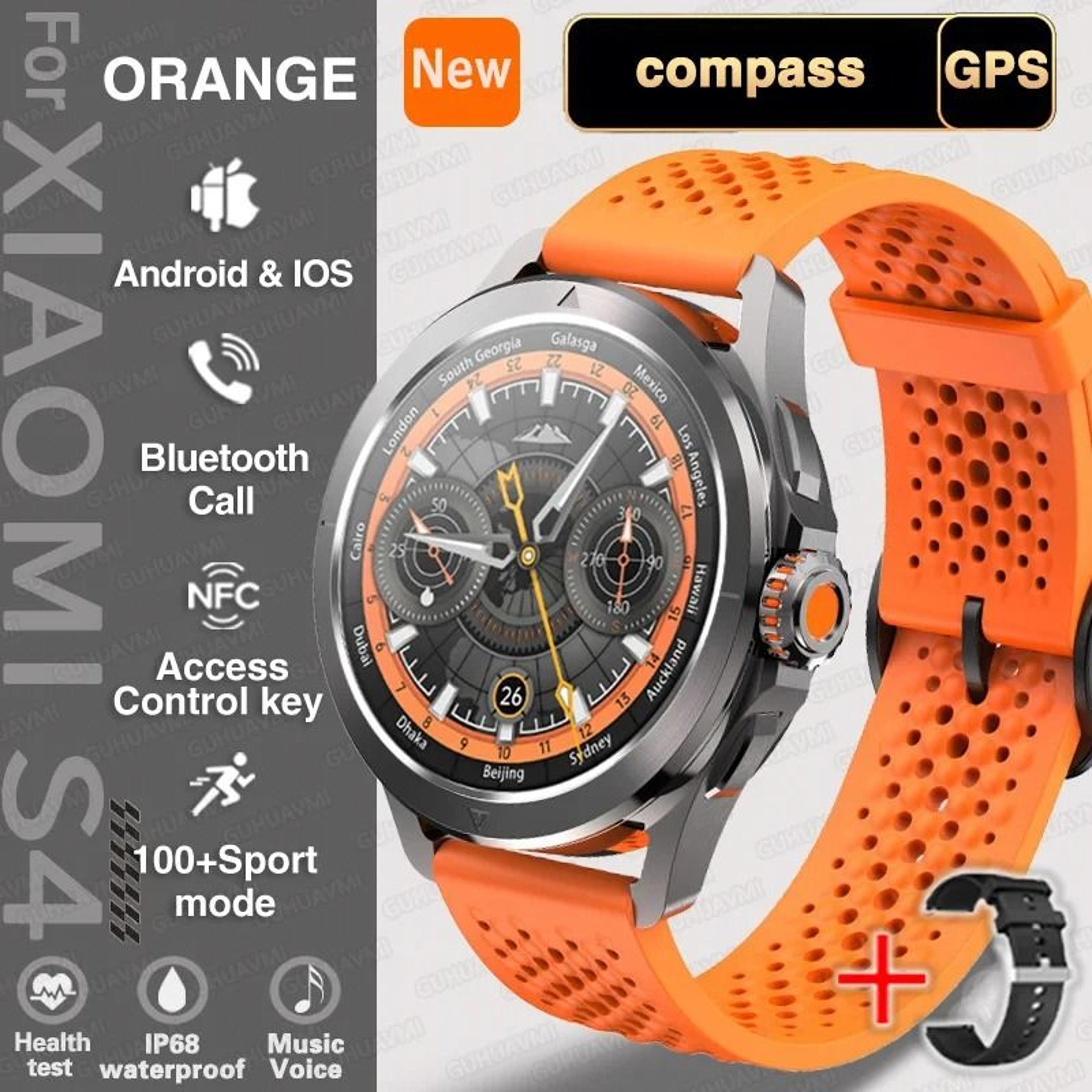 S4 Ultra Smart Watch  AMOLED GPS Compass NFC  Bluetooth Call  Mens Rugged Outdoor Sport SmartWatch 9