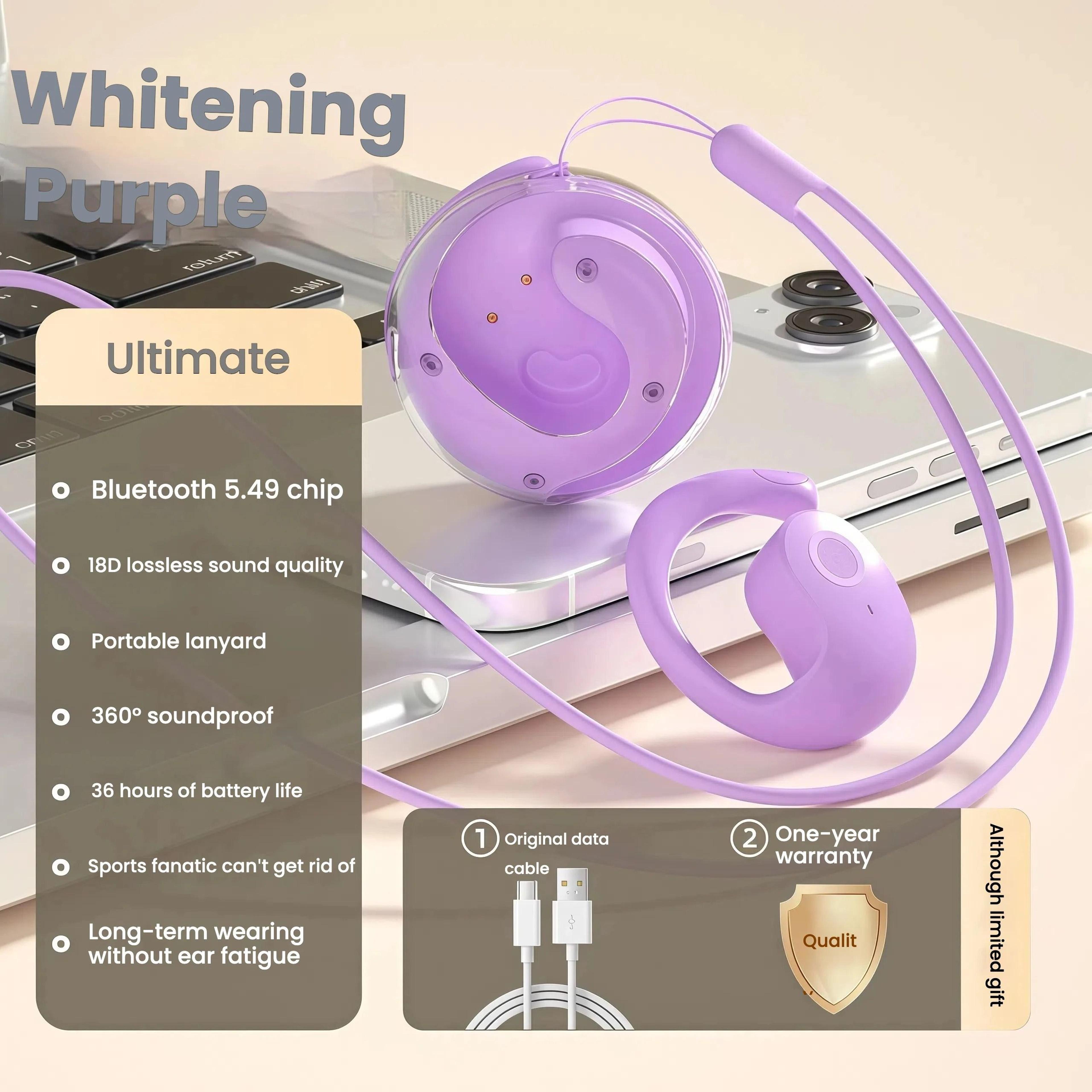 Ai Wireless Translation Earphones  150 Language Support  Ceramic Speaker  Pro OWS OpenEar Bluetooth 4