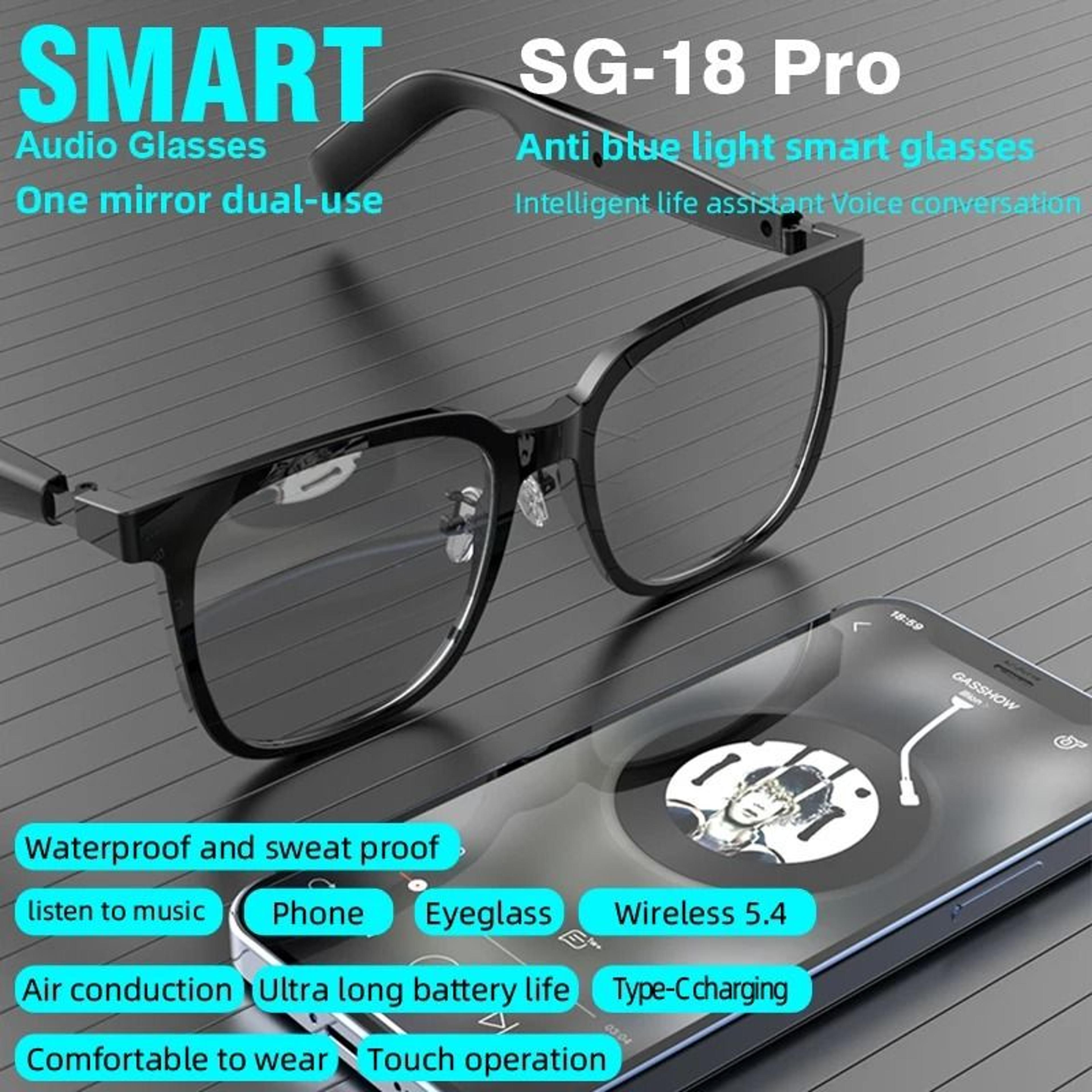SG18 Pro 2in1 Smart Glasses  Magnetic Polarized Lenses  TWS Audio  HiFi Wireless Stereo Eyewear 2