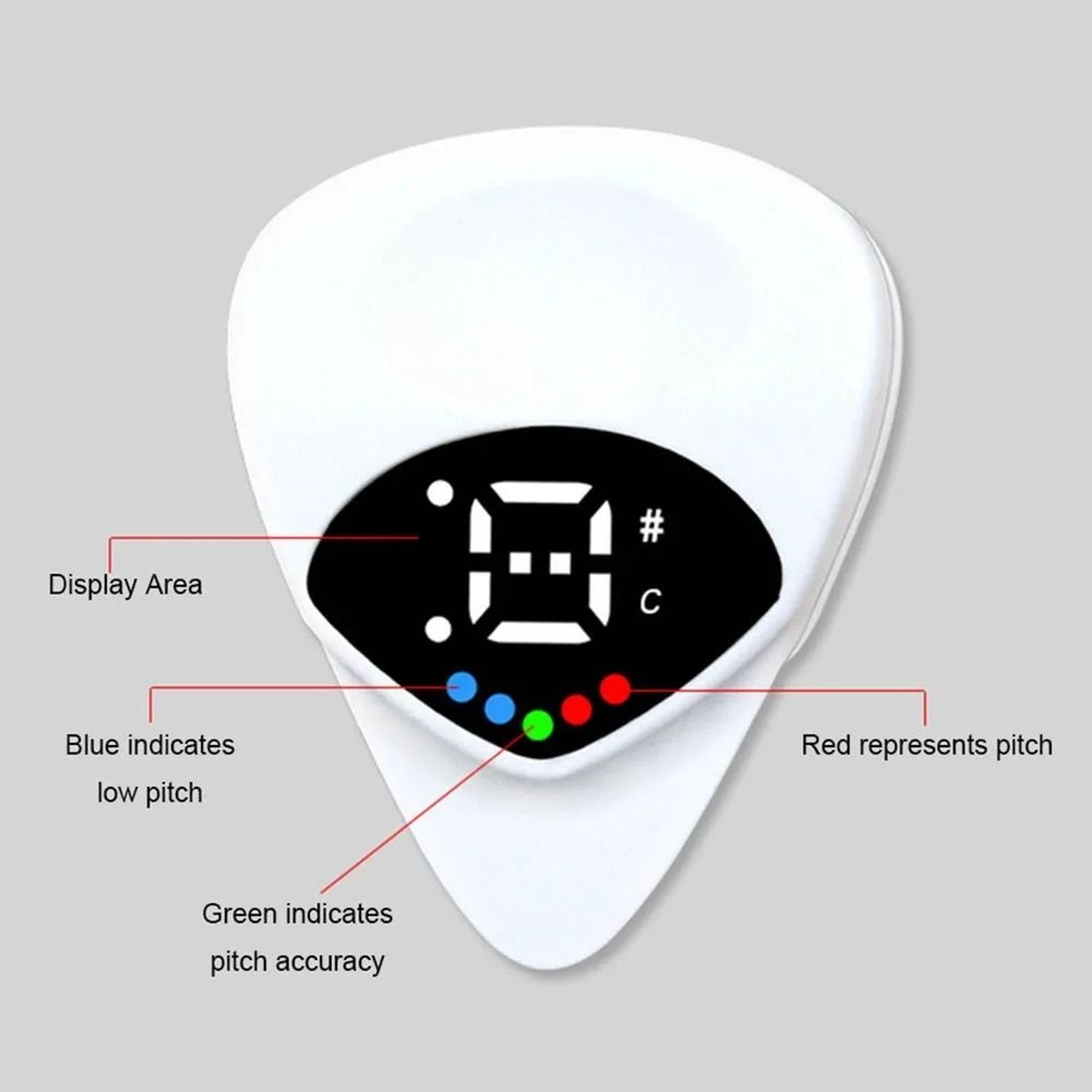 2in1 Guitar Pick Tuner  Integrated Digital Precision Tuner  Performance Pick  Professional String A 3