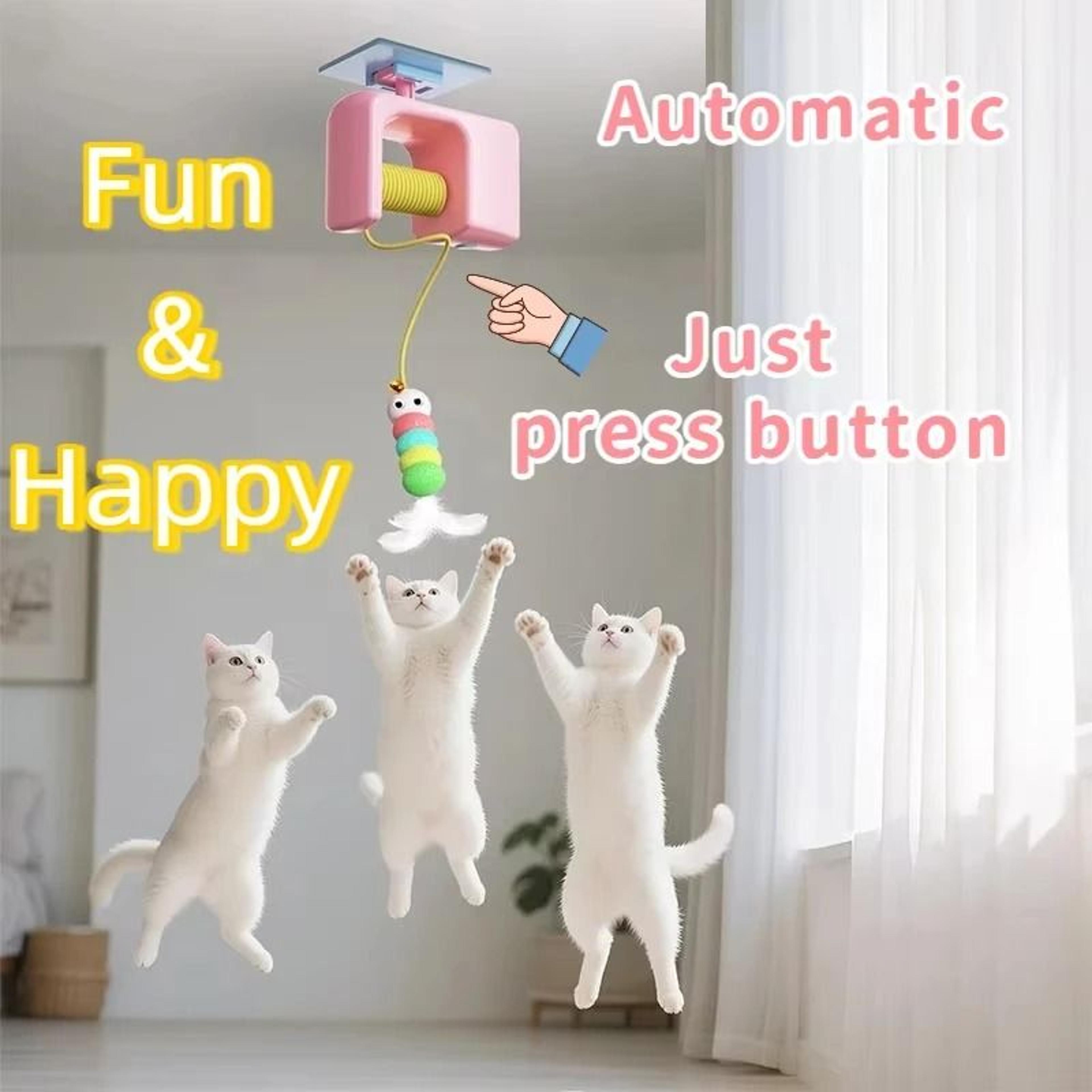 Interactive Electric Cat YoYo  Smart DoorHanging Automatic Ball Toy  SelfEntertainment Feline Amuse 0