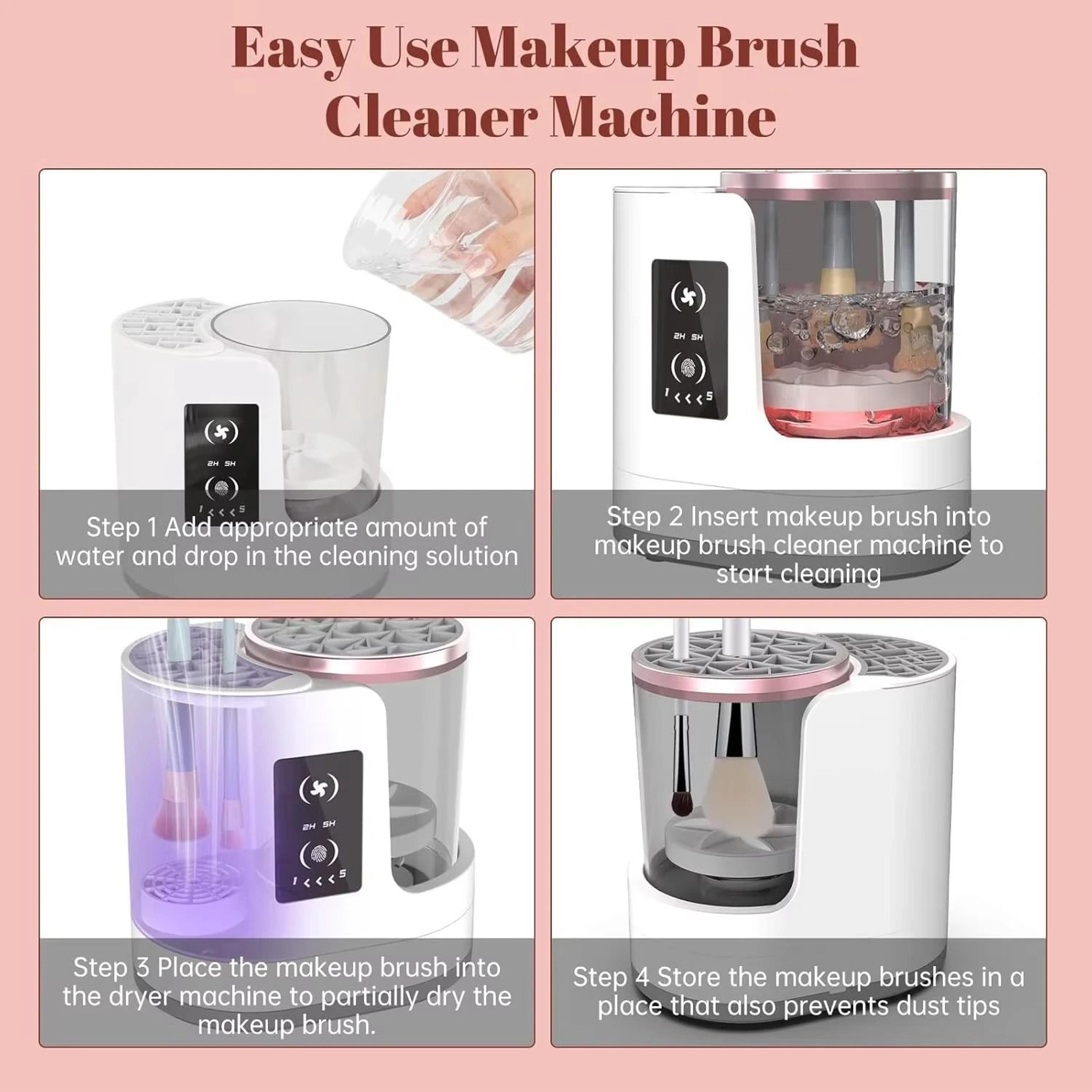3in1 Electric Makeup Brush Cleaner  Automatic Cosmetic Brush Washer  Dryer  Portable USB Sanitation 5