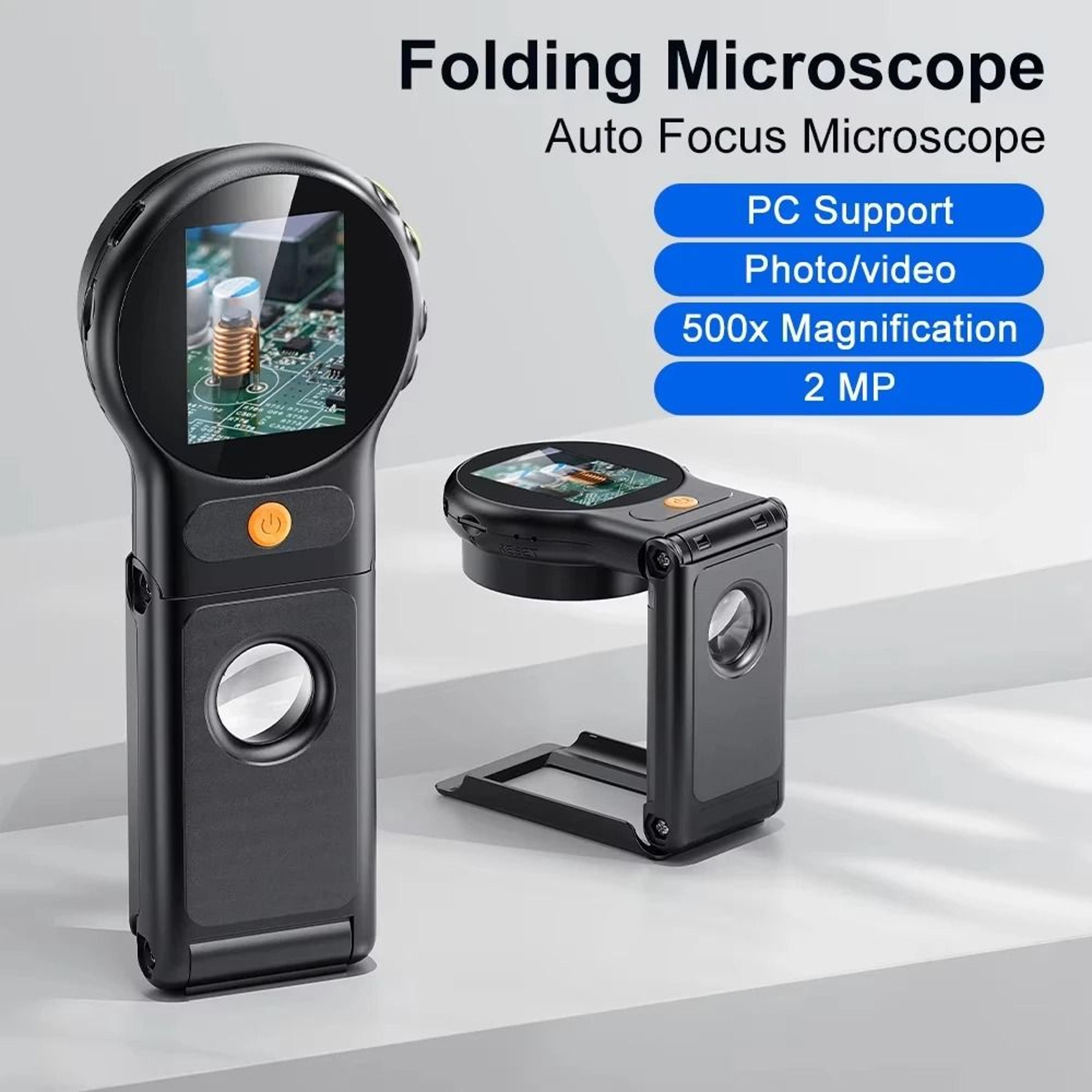 Autofocus 500x Digital Microscope  2 In HD Screen Handheld Magnifier Professional Electronics Repai 1