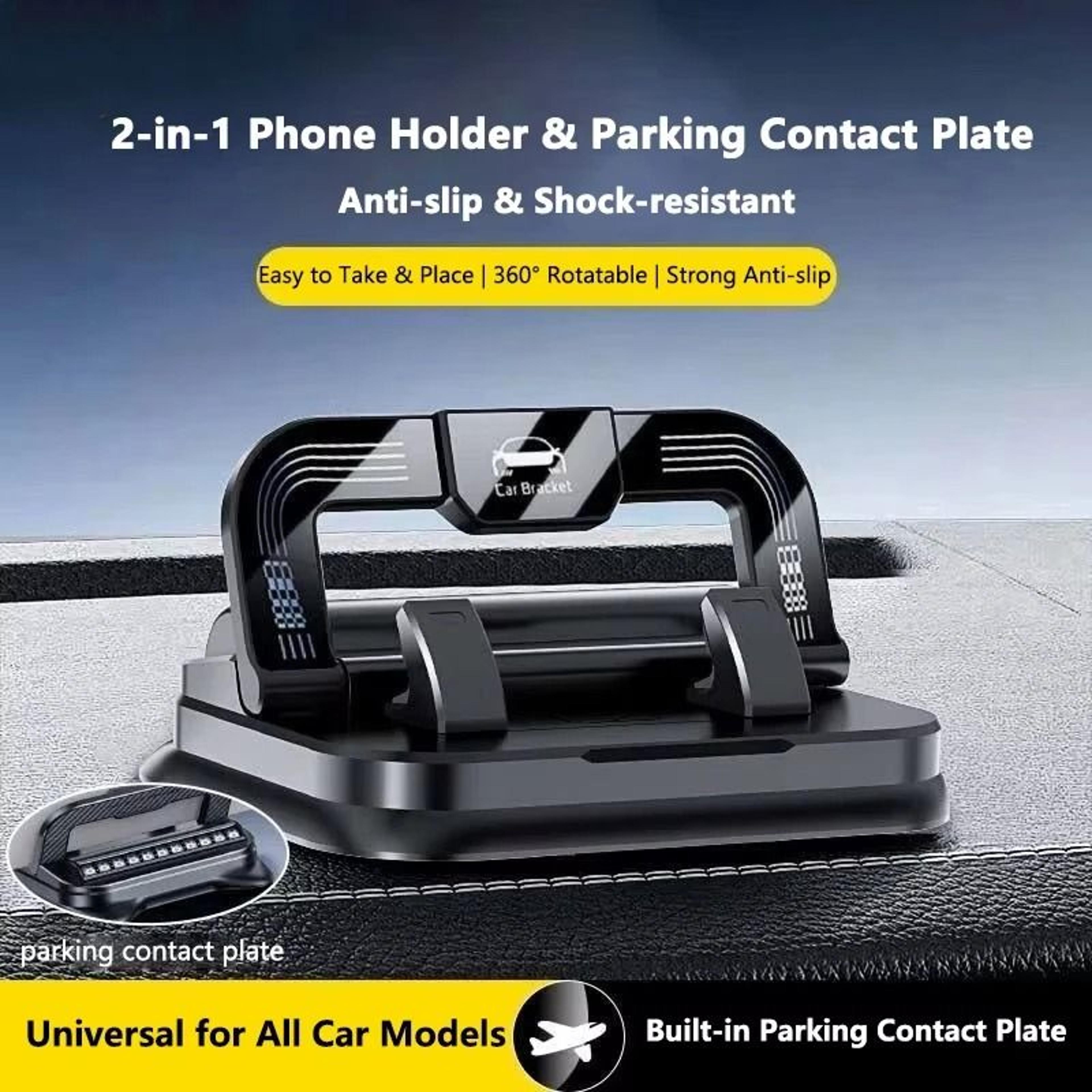 360 Rotatable Dashboard Phone Mount Universal Vehicle Mobile Holder  HighStability Bracket With Lum 1