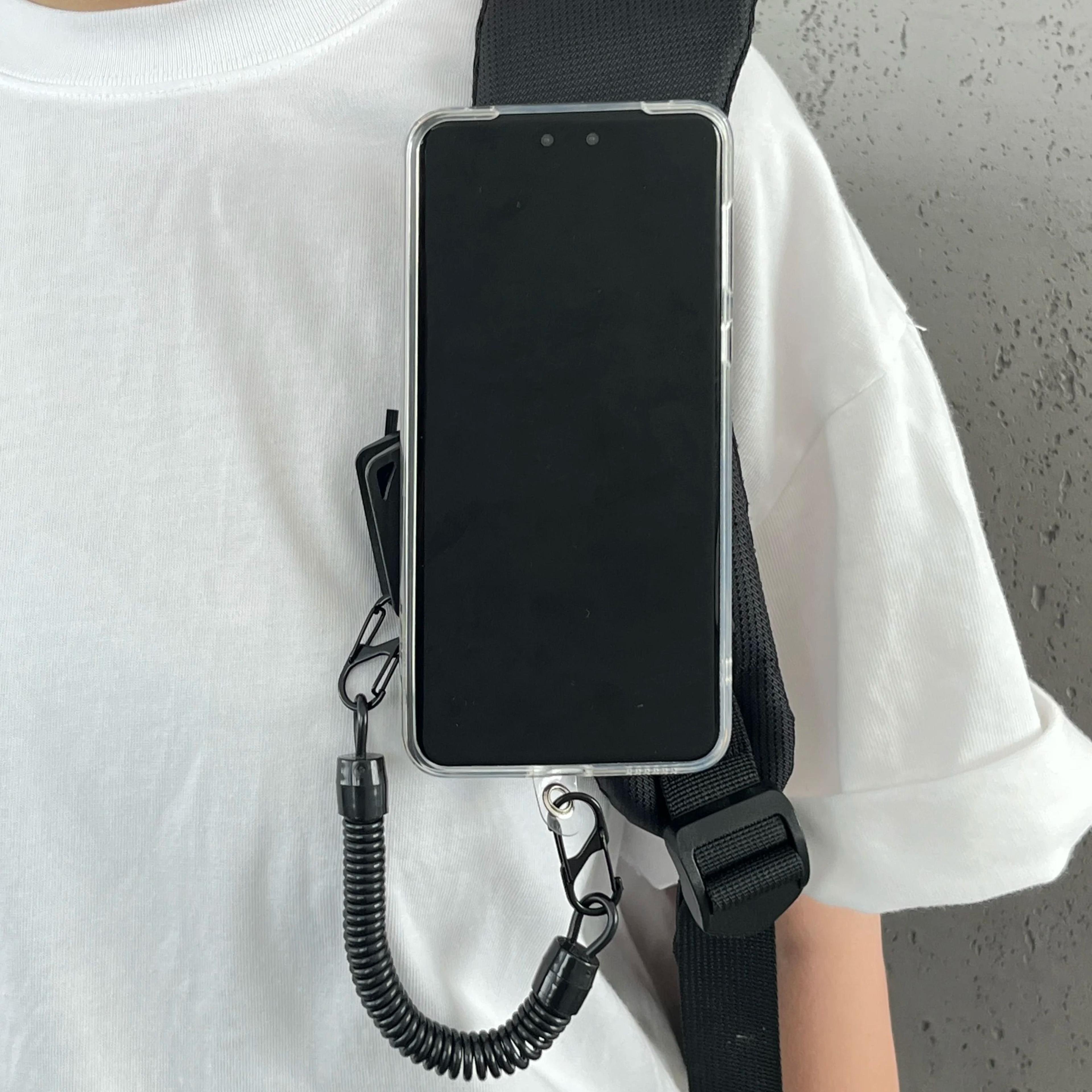 Magnetic HandsFree Belt Clip Holder  Universal Phone Backpack Mount With Metal Hook  Spring Rope  M 2
