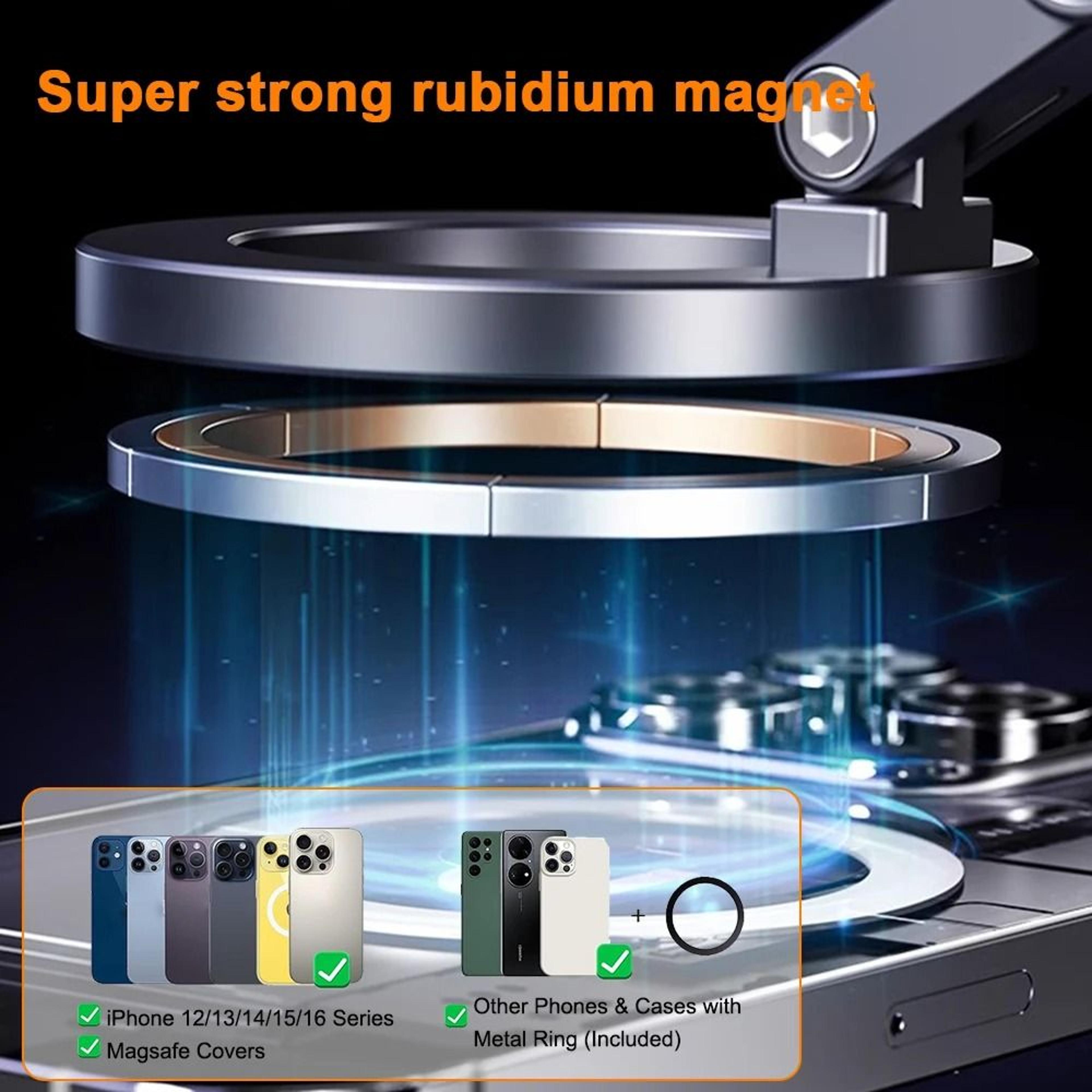 X93 Magnetic Electric Vacuum Phone Mount  360 Rotating Folding Stand For Car Gym  Desktop Streaming 3