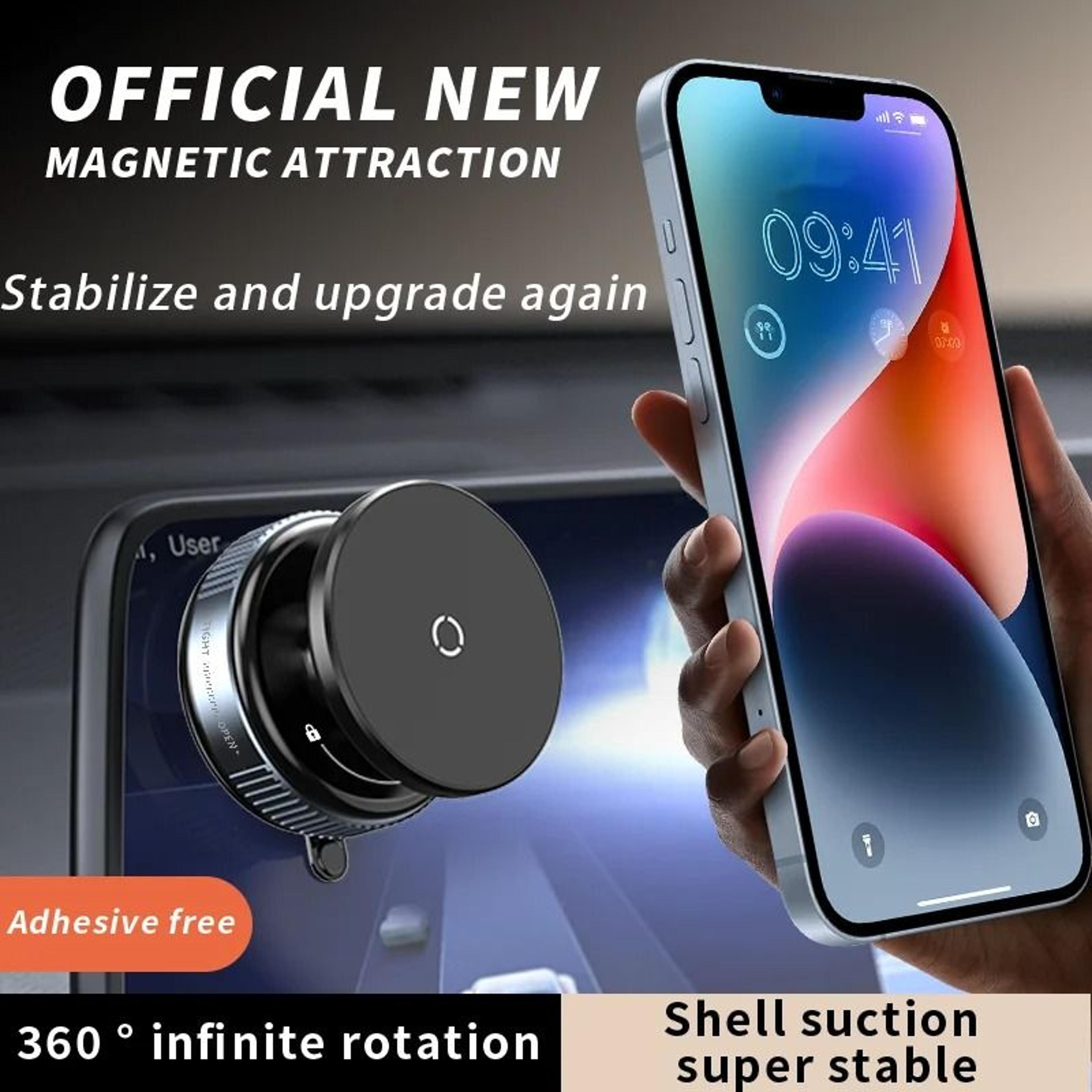 Mechanical Vacuum Magnetic Phone Mount  360 Rotatable Suction Cup Stand  N52 Adsorption Gym  Car Br 1