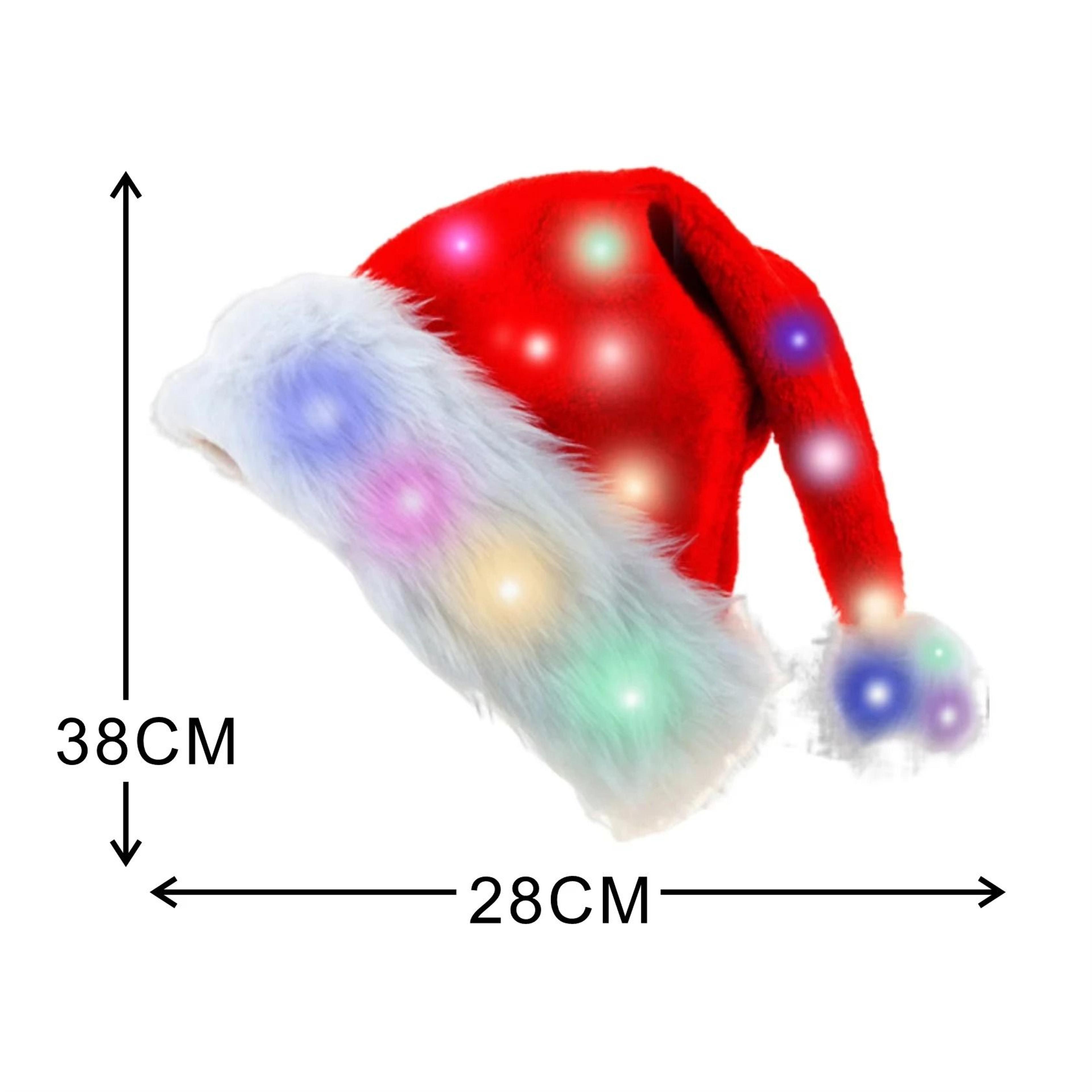 Luminous LED Plush Santa Hat  Adjustable HighEnd Christmas Headwear  Professional Holiday Decoratio 7
