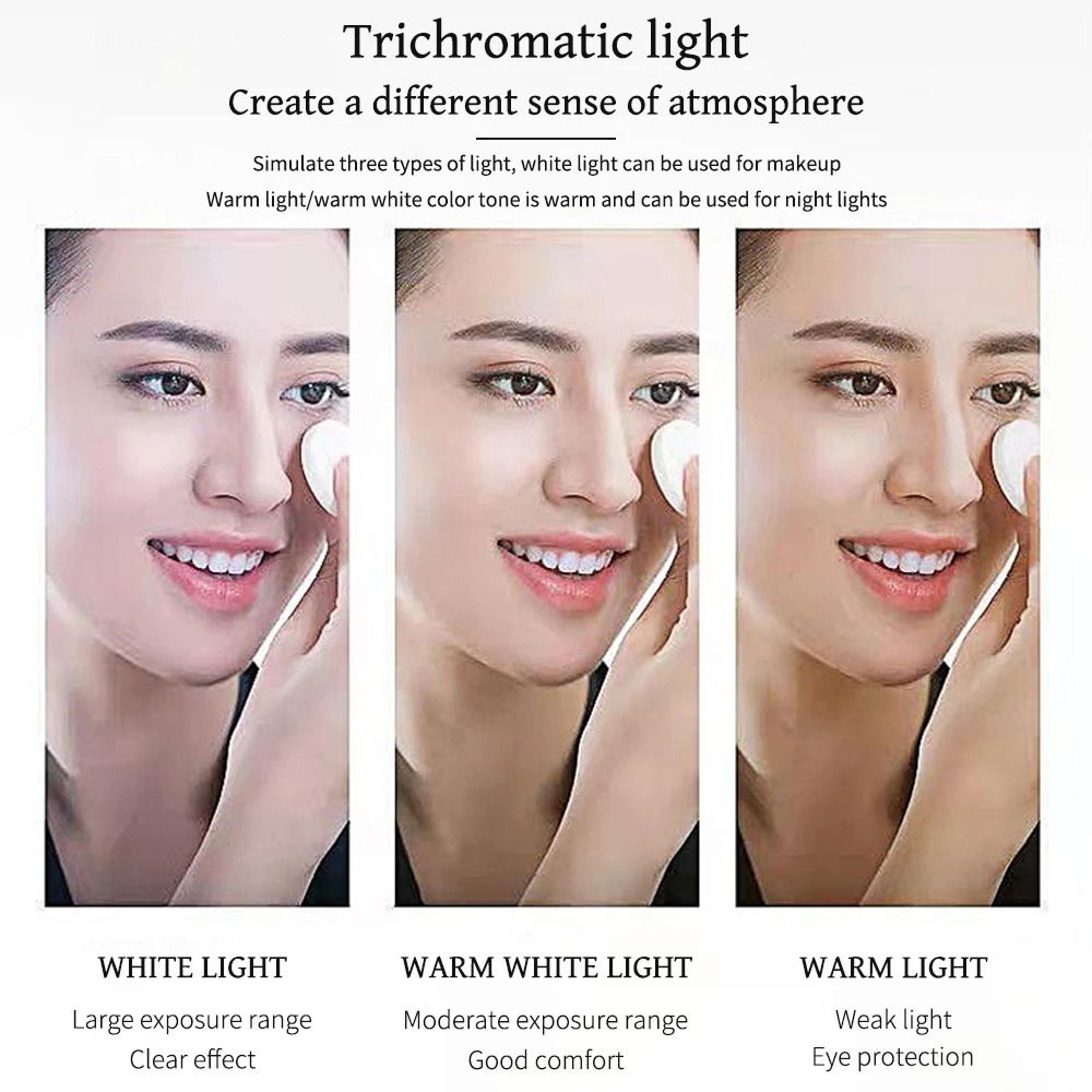 USB Tricolor Vanity Lights  Foldable Dimmable LED Strip  HighYield Beauty  Dressing Table Lighting  5