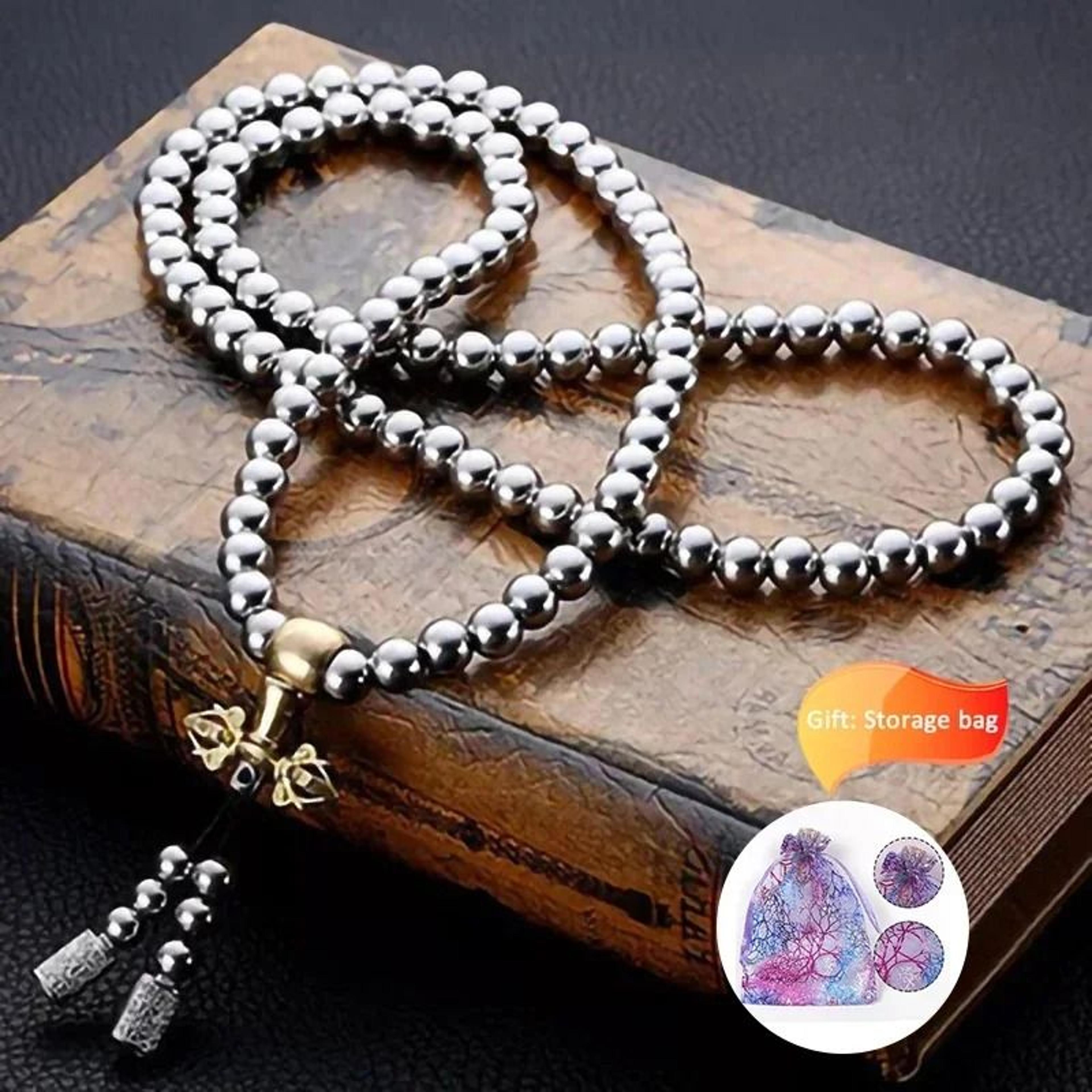 Tactical Steel Buddha Beads  8 Mm Defense Chain Bracelet  Necklace  HighYield EDC Survival Interact 10