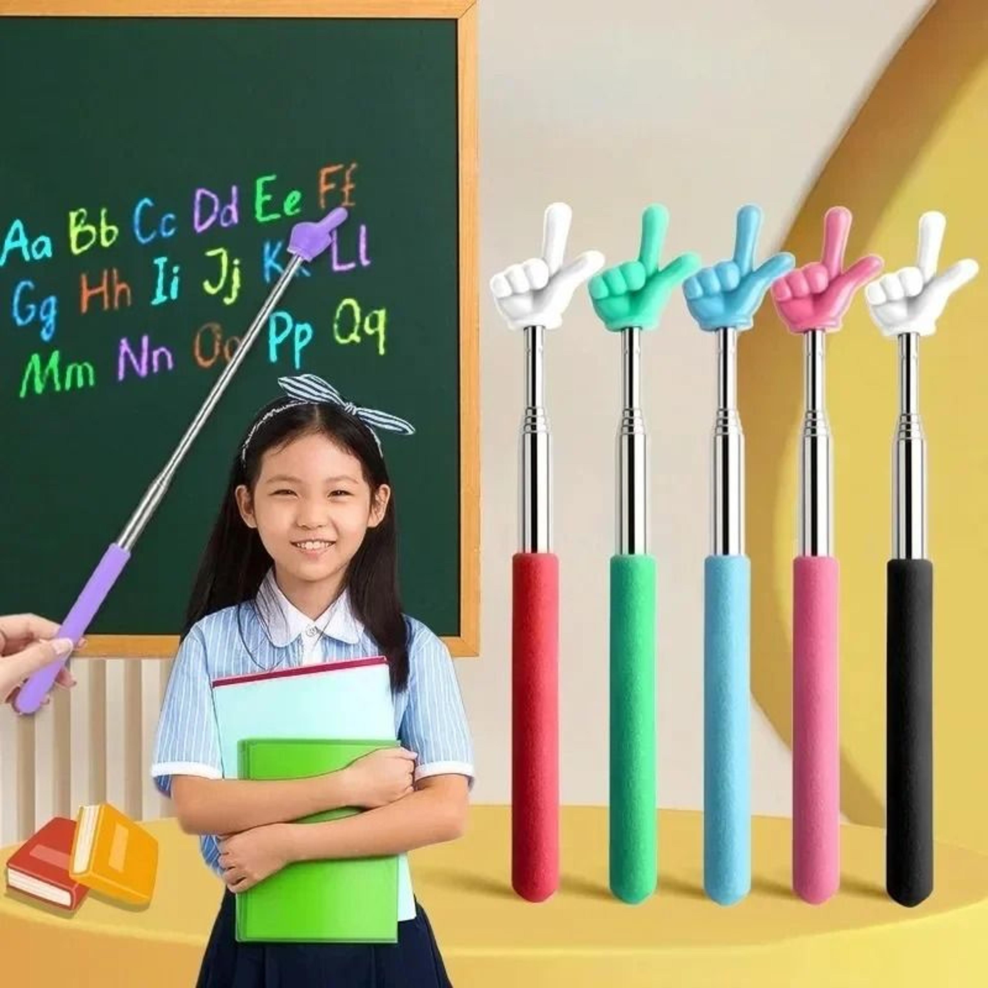 telescopic stainless steel teaching pointer – professional finger design stick – high-yield presentation hub