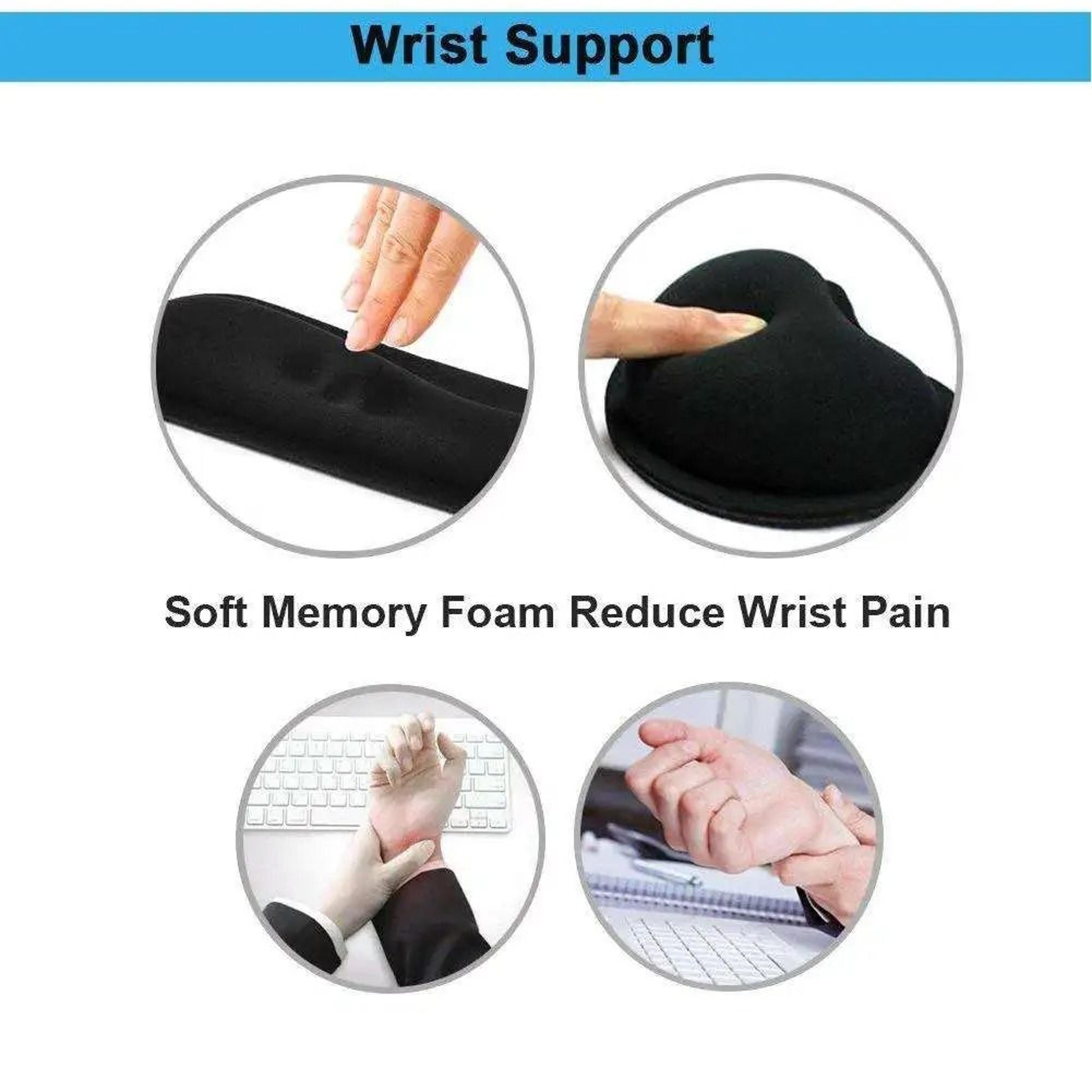 Memory Foam Keyboard Wrist Rest  Ergonomic Mouse Pad Support  HighYield Comfort Interaction Hub 2