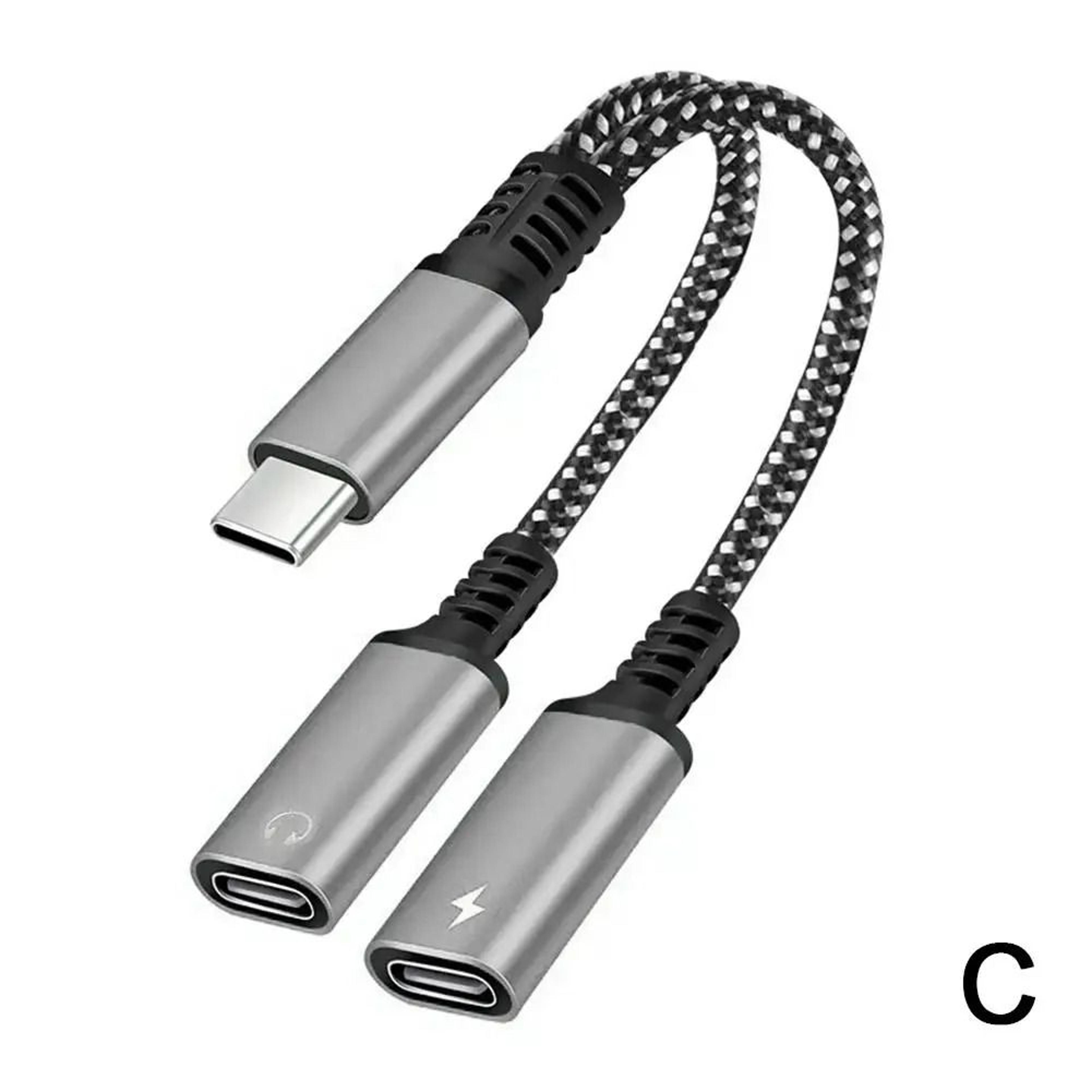 60W PD OTG 2in1 USBC Splitter  Dual TypeC Audio  Power Interface  HighYield Connection Interaction  6