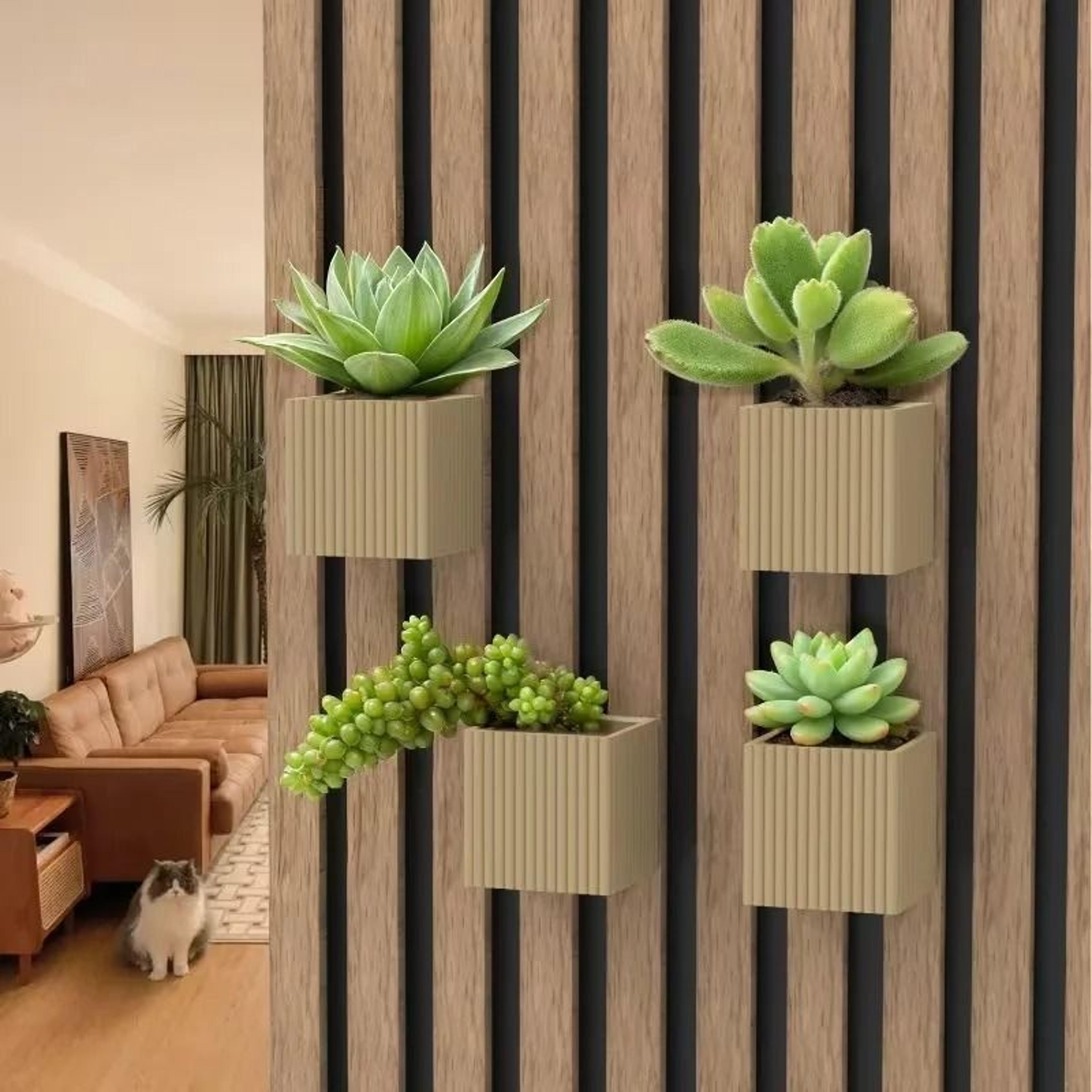 Acoustic Panel Geometric Planter Rack  Modern Soundproof Decor  Storage 2