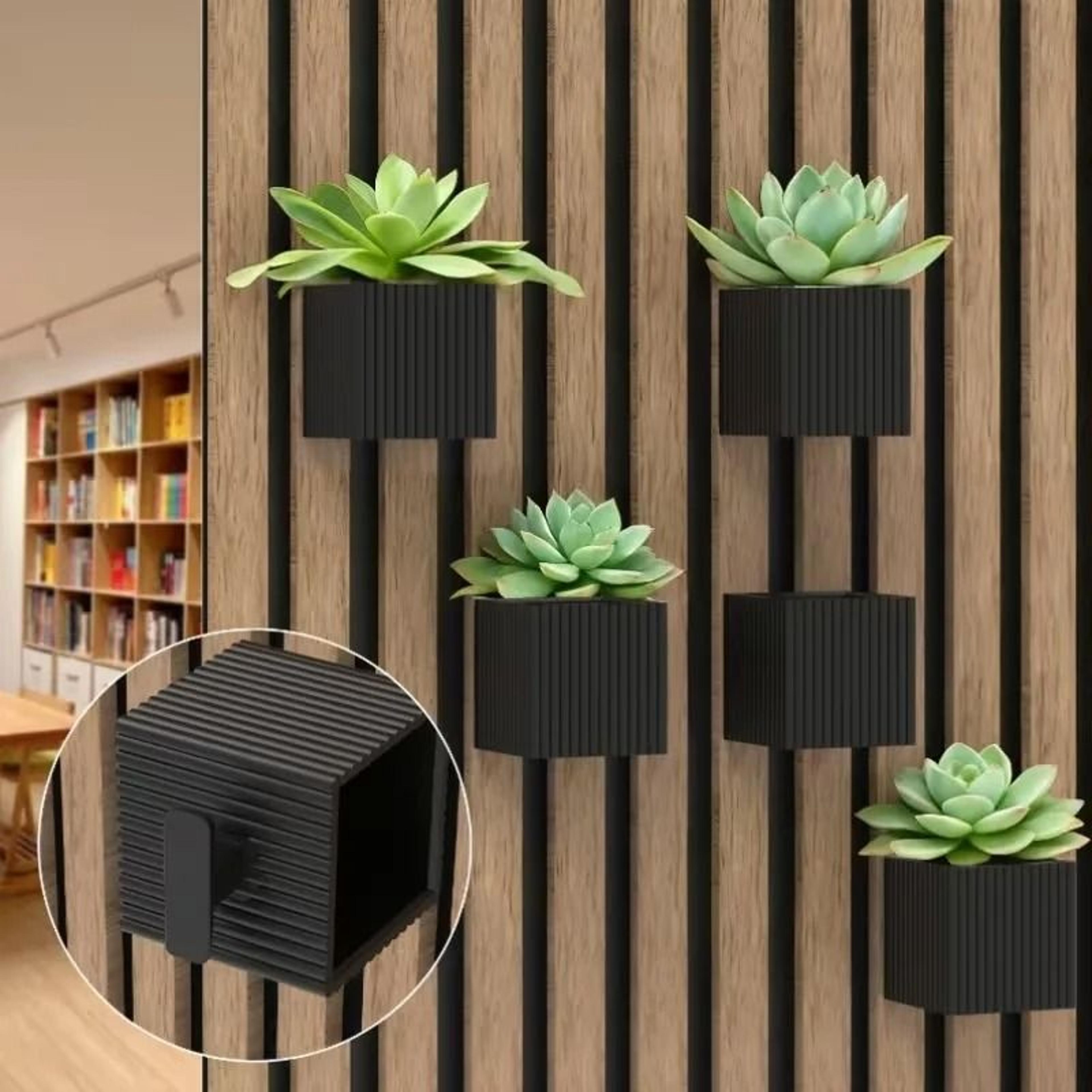 Acoustic Panel Geometric Planter Rack  Modern Soundproof Decor  Storage 5