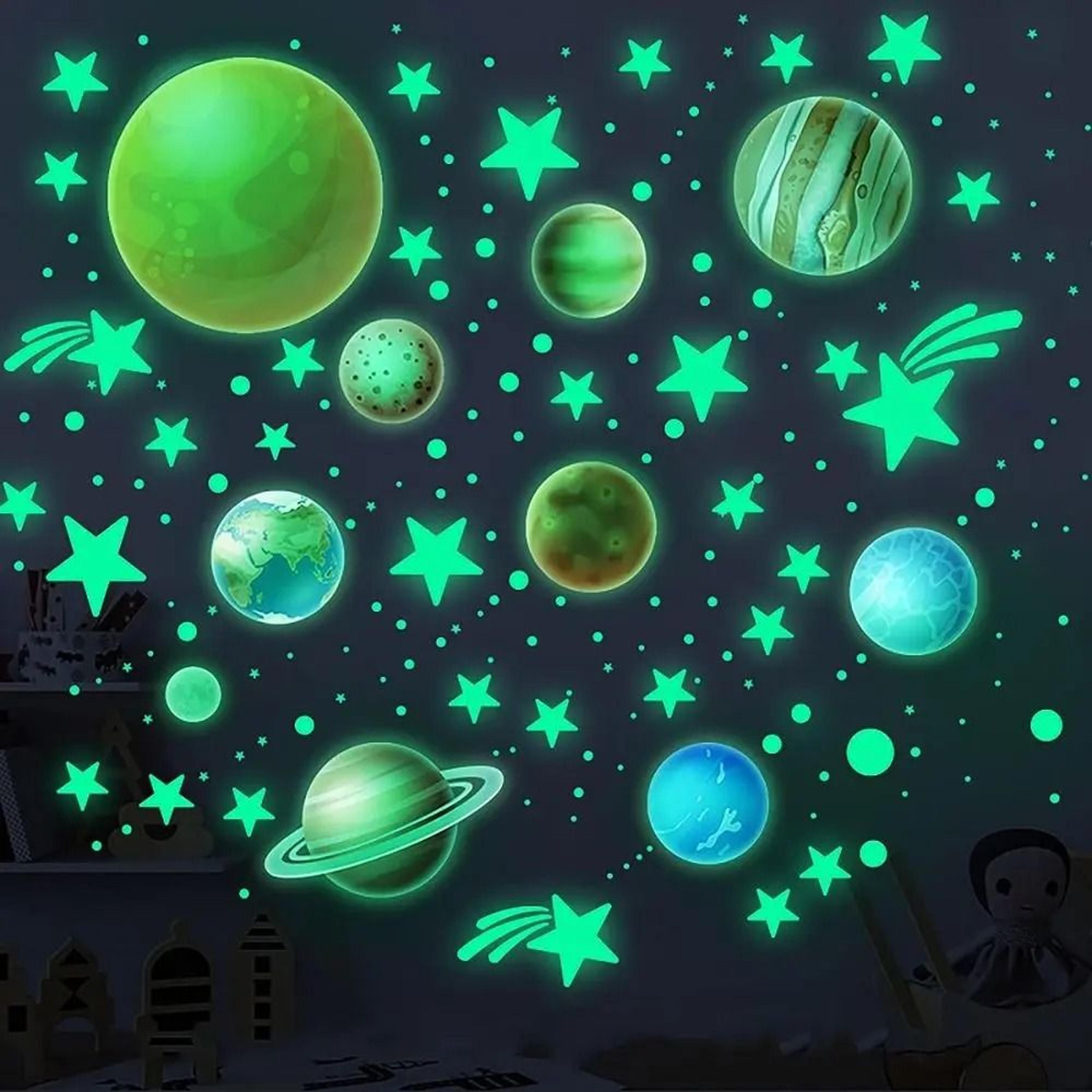 Cosmic Glow Luminous Planet  Star Set  DIY Fluorescent Wall Decals 6