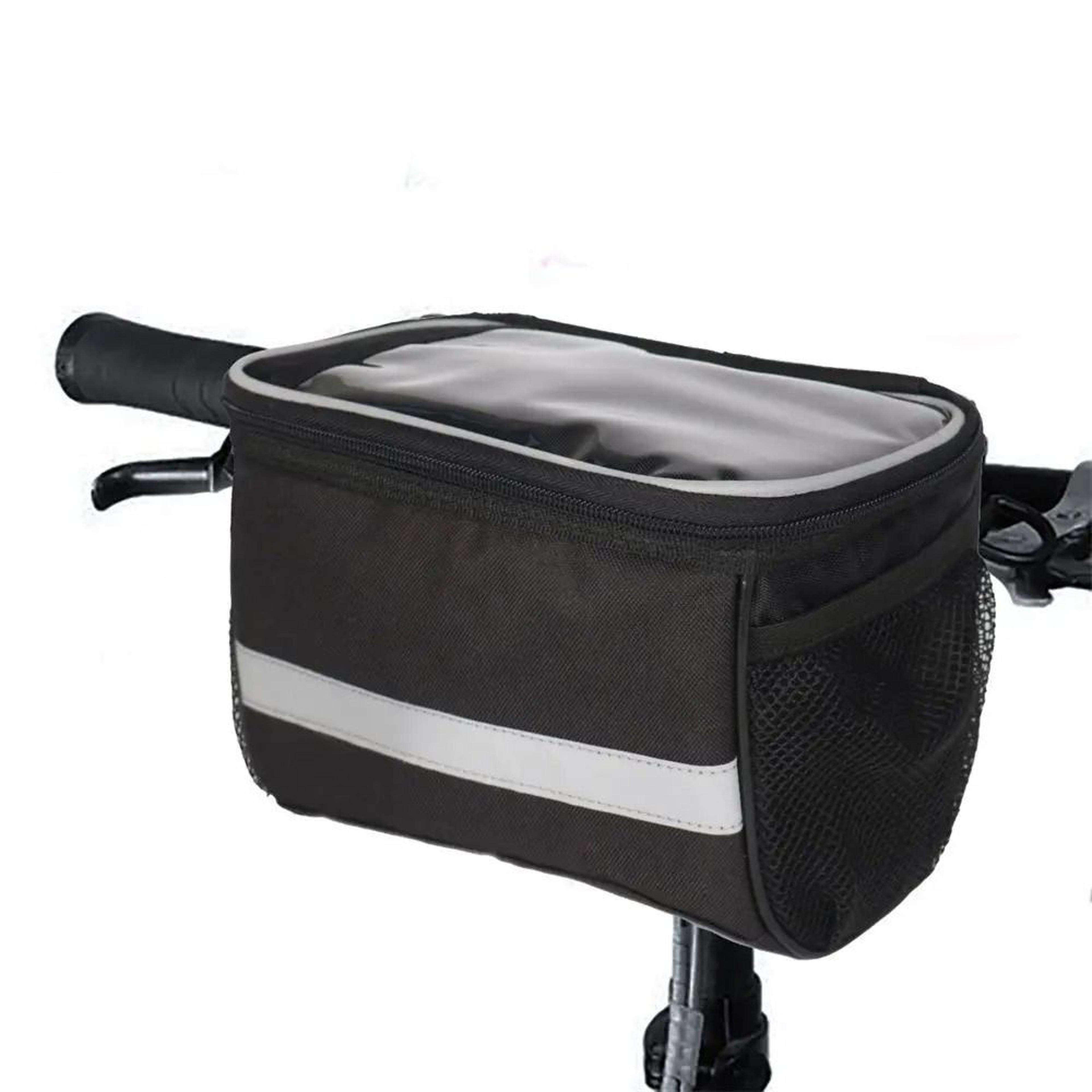 cycling handlebar bag – front tube pannier rack – high-yield transit interaction hub