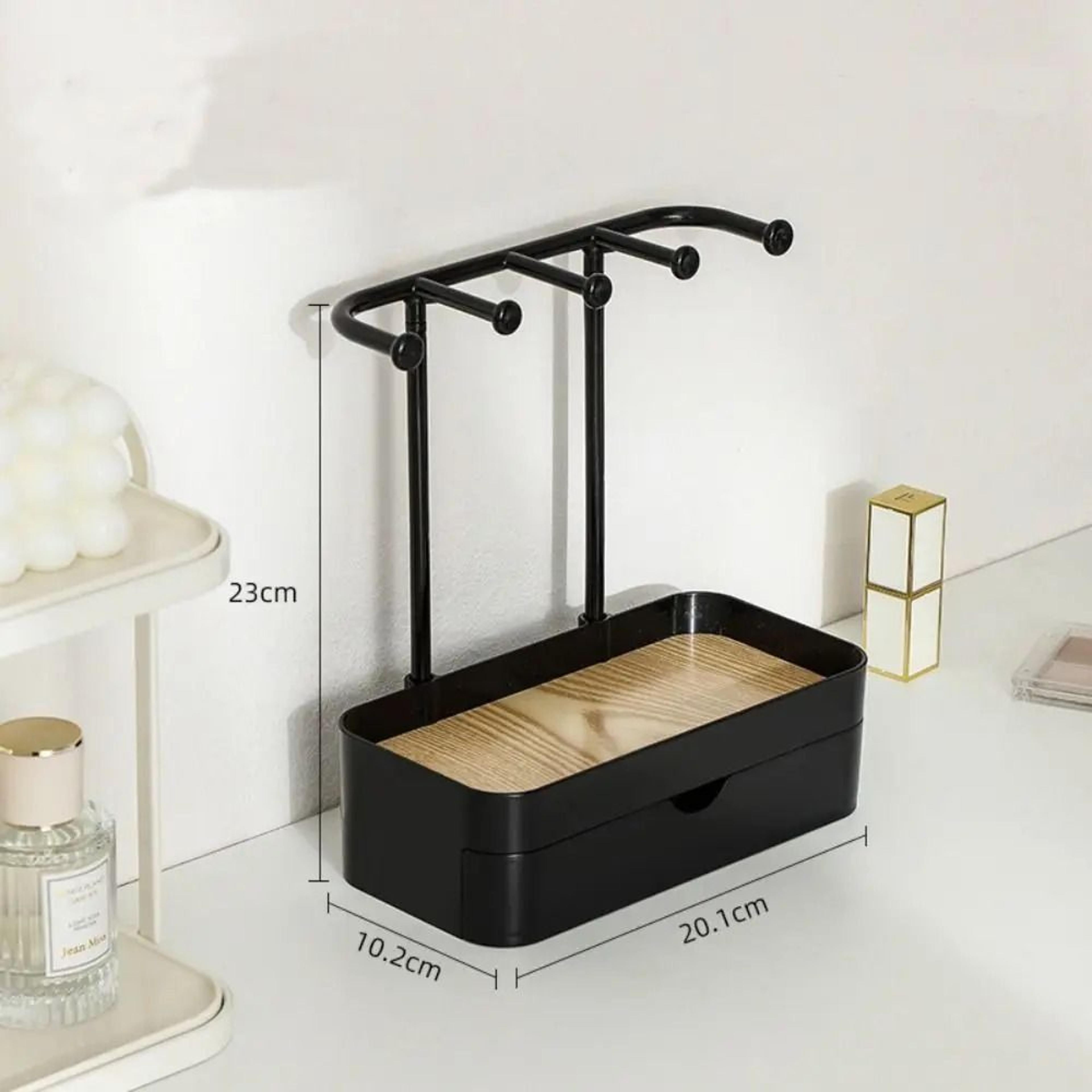 Jewelry Display Rack With Storage Box  Integrated Accessory Hub  HighYield Organization Interaction 6