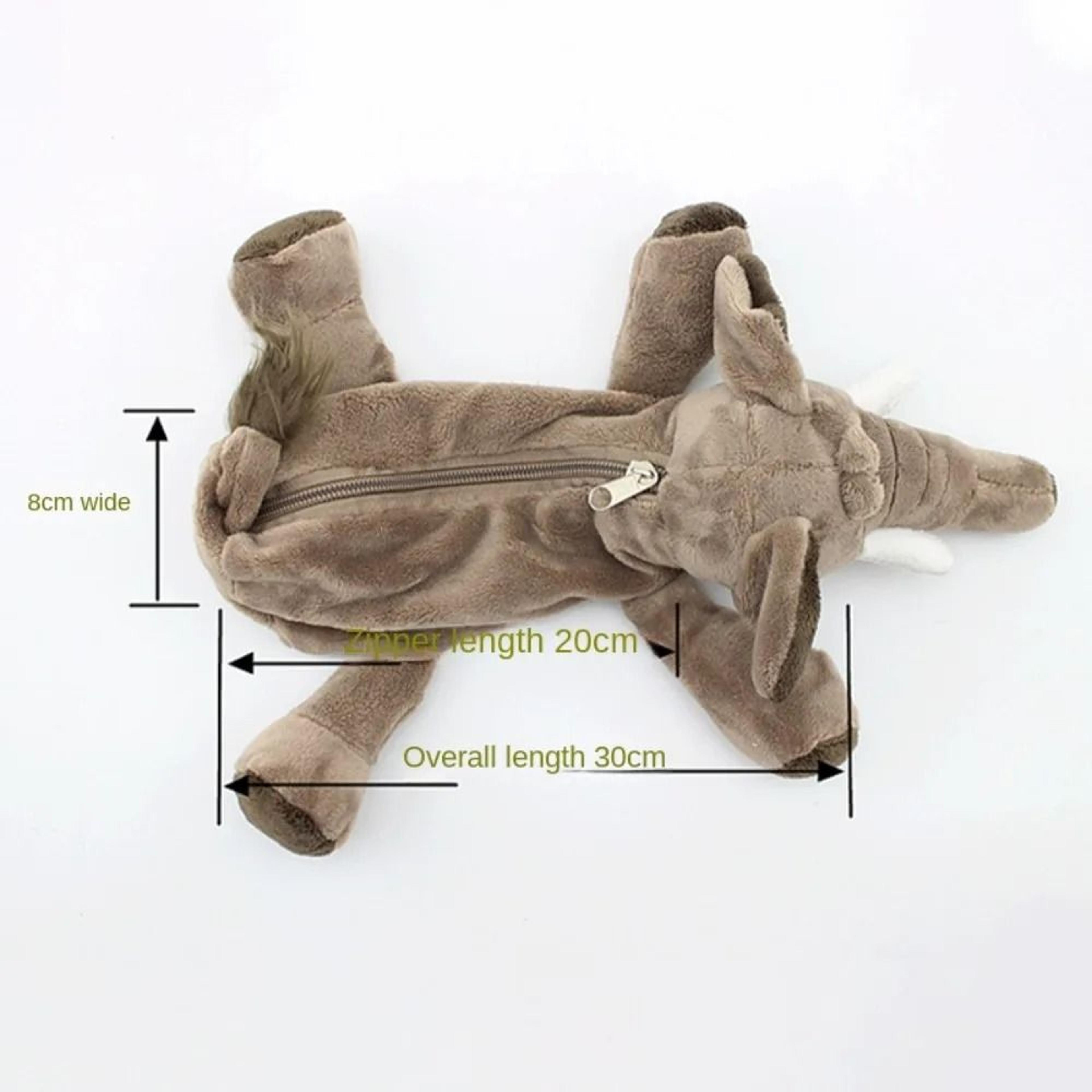 Plush Forest Animal Pencil Bag  Creative Kawaii Storage Case  HighYield Stationery Interaction Hub 5