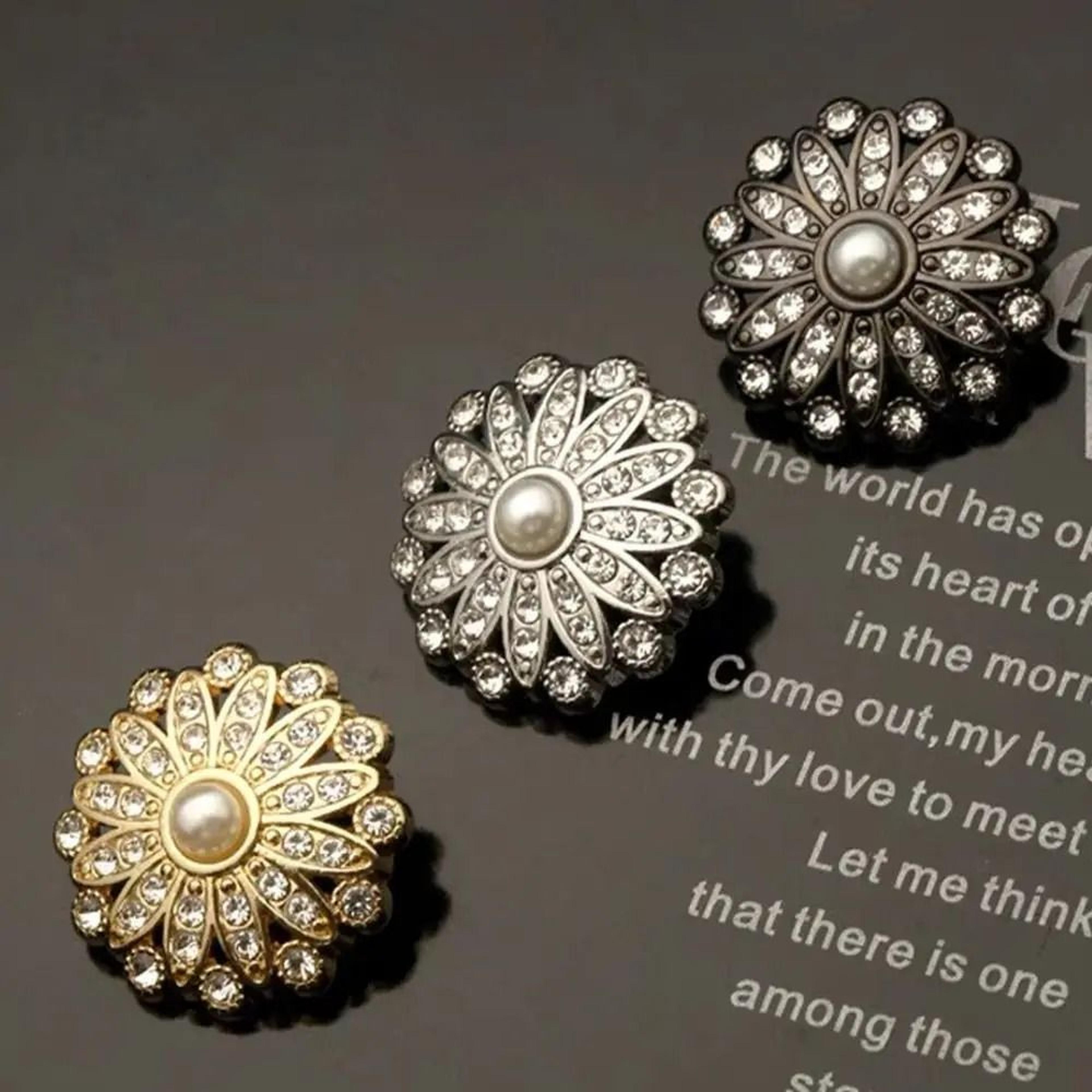 retro metal pearl buttons – diamond-etched clothing fasteners – high-yield textile interaction hub