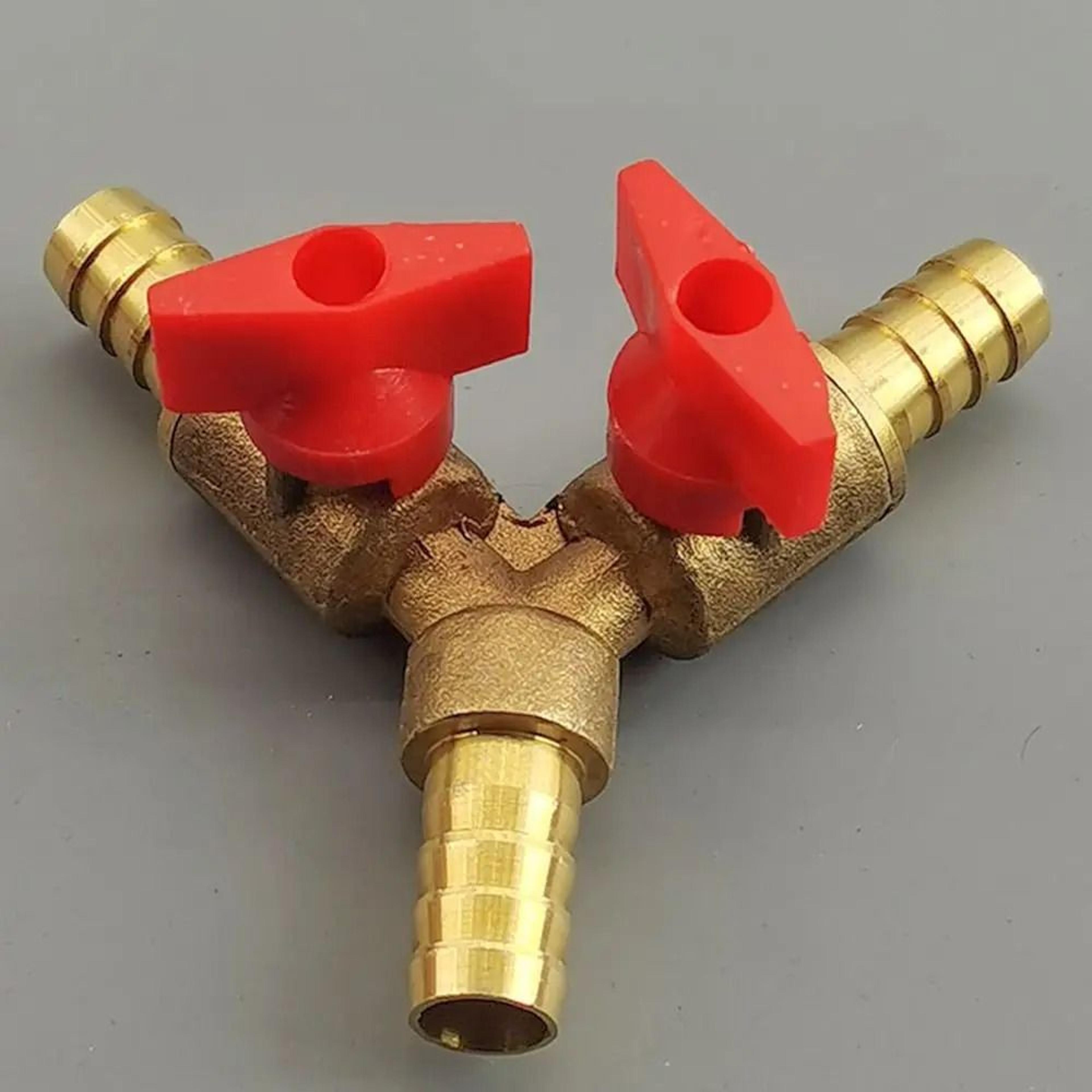 Hose Barb YType ShutOff Valve  3Way Brass Ball Valve Connector  HighYield Fluid Interaction Hub 1