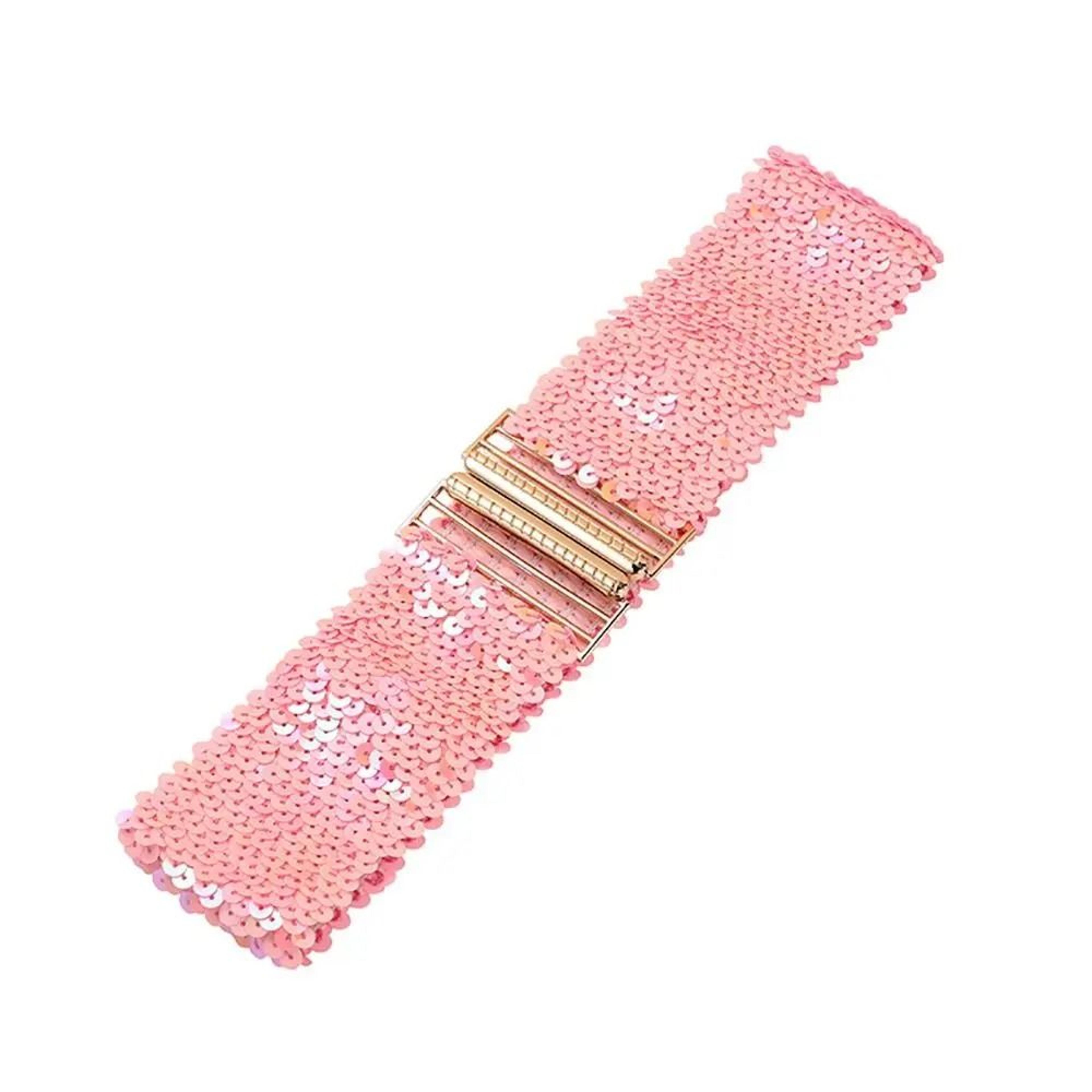 Elastic Sequin Stretch Belt  236 In Gold Buckle Waistband  HighYield Sartorial Interaction Hub 13