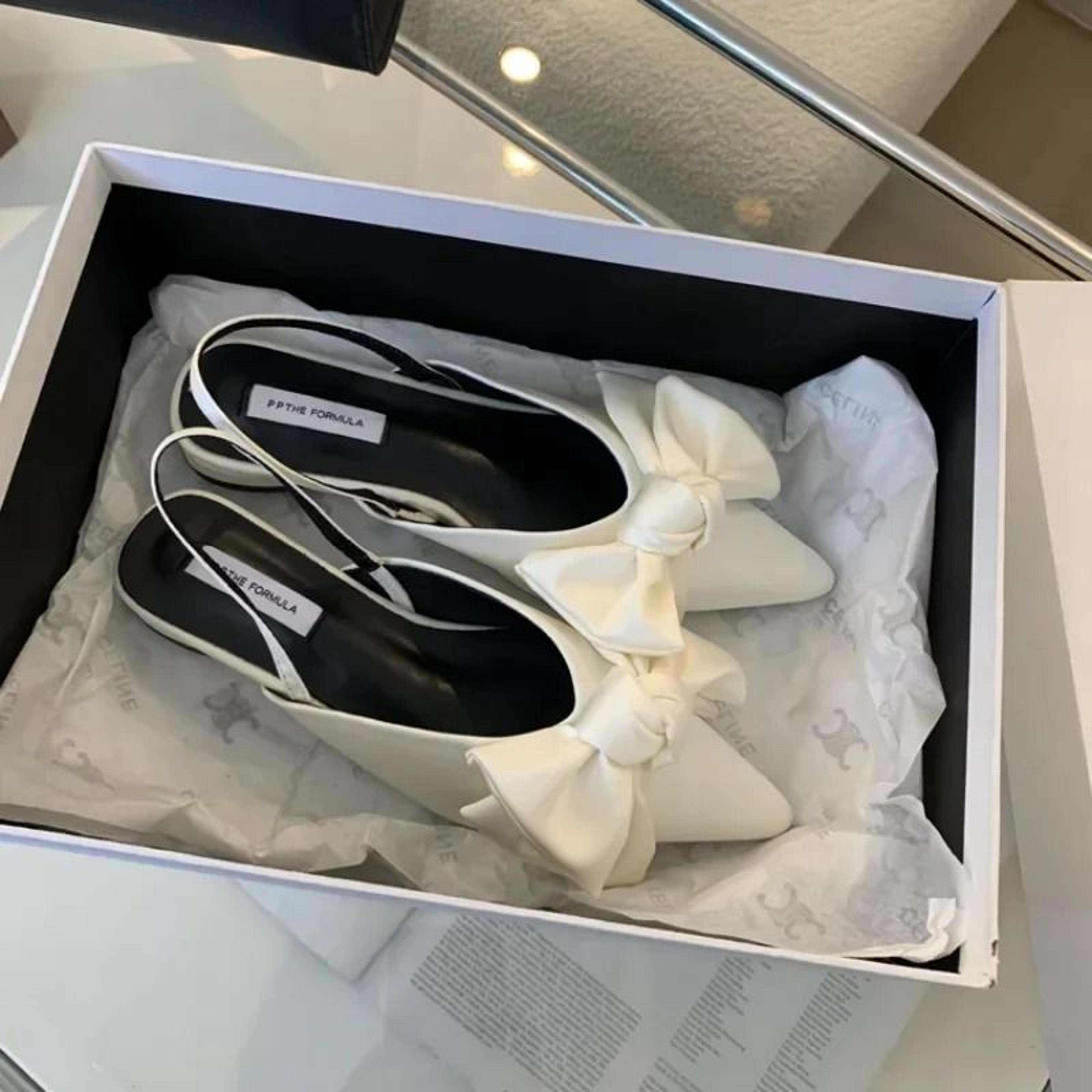 Designer Bow Pointed Toe Sandals  Elegant Slingback Heels  HighYield Summer Aesthetic Interaction H