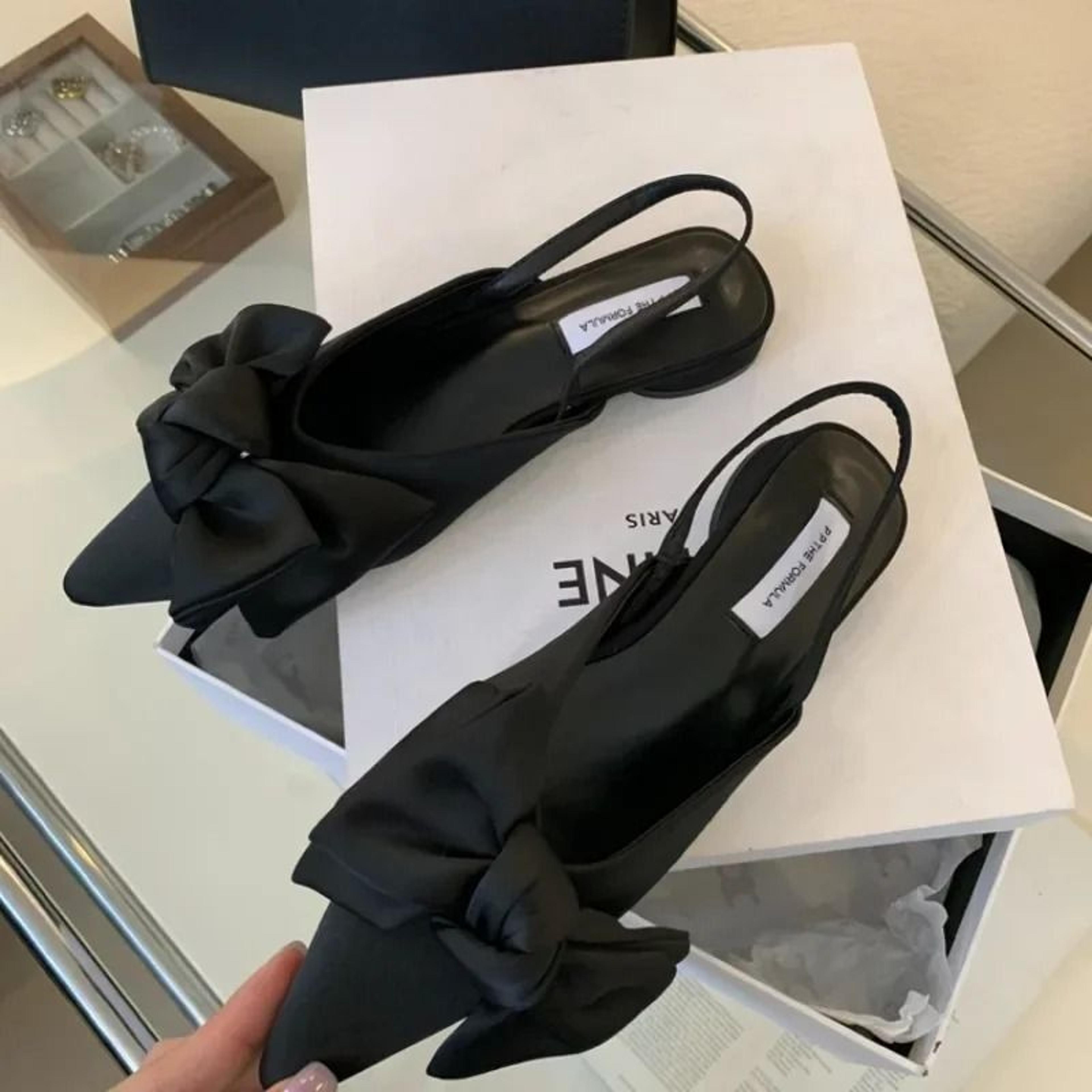 Designer Bow Pointed Toe Sandals  Elegant Slingback Heels  HighYield Summer Aesthetic Interaction H