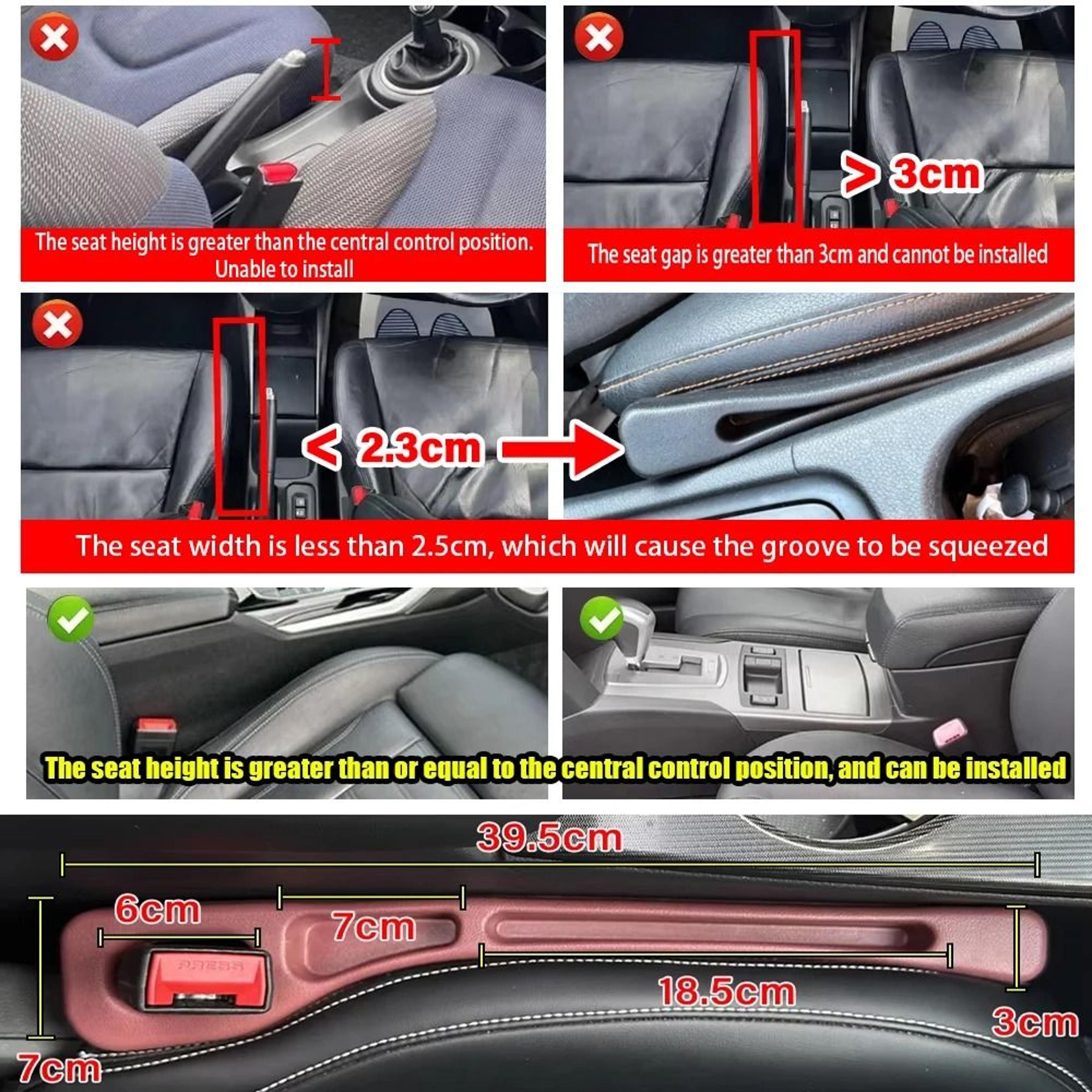 Universal Premium Car Seat Gap Filler  Organizer Set 2