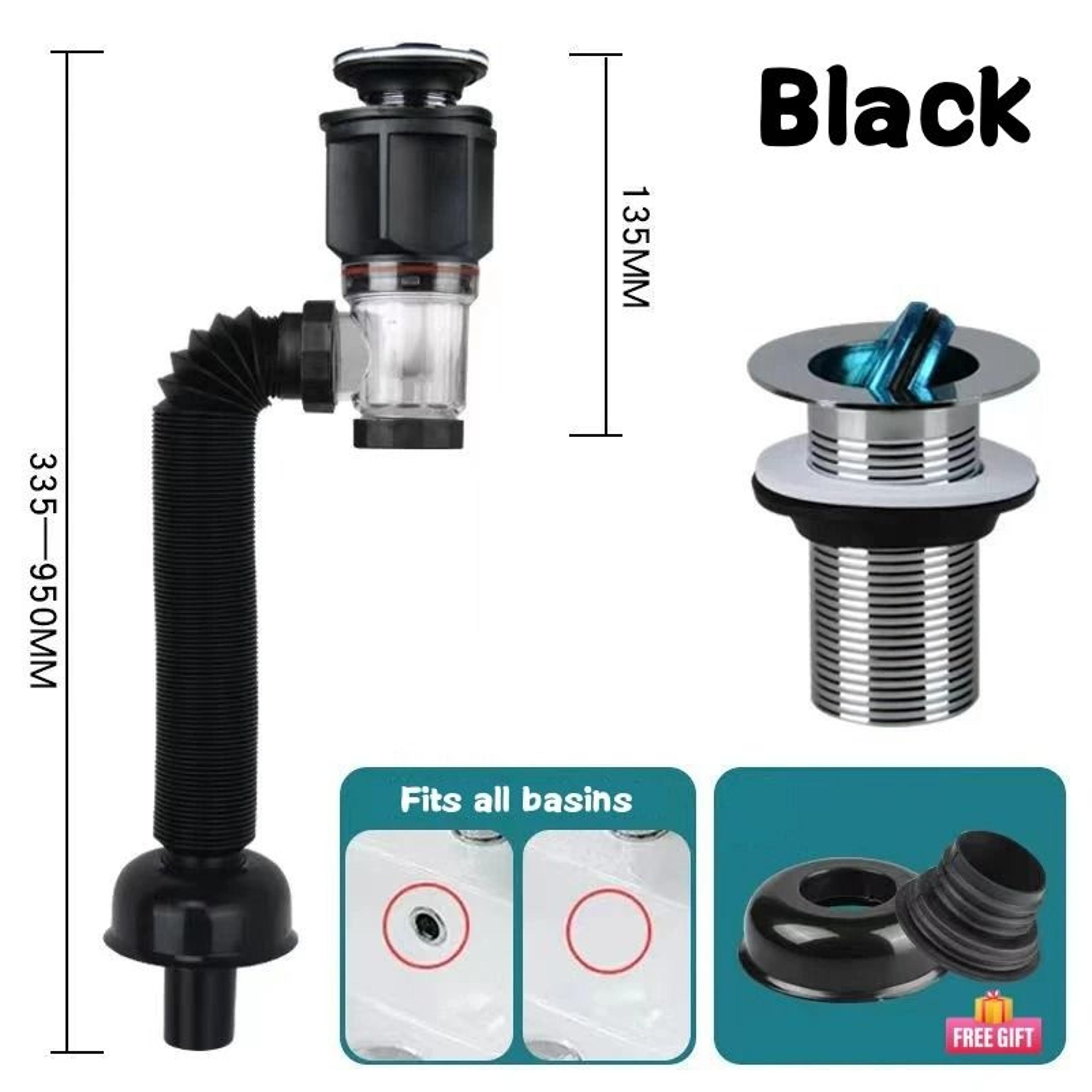 Universal AntiOdor Retractable Sink Drain Pipe Set 9