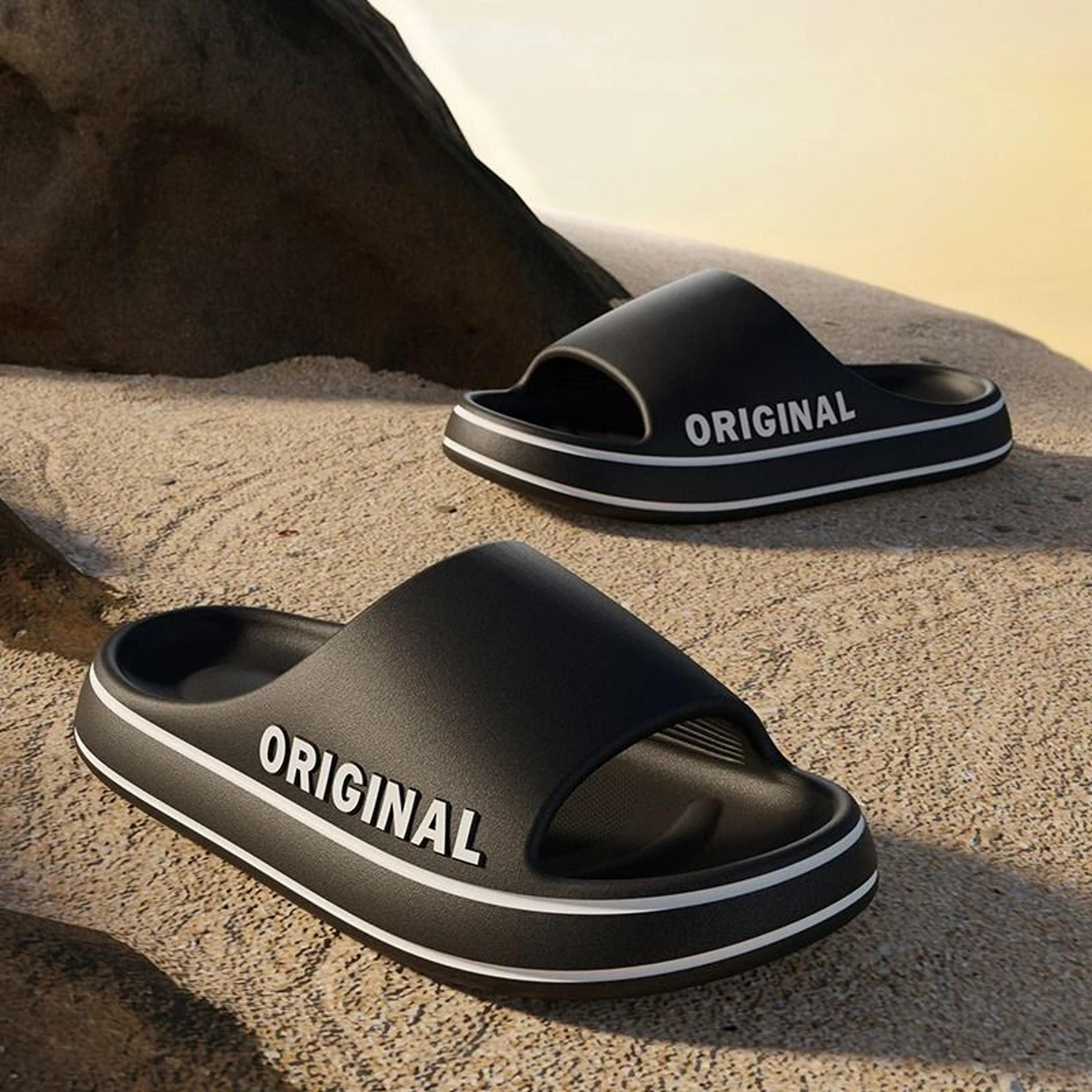 designer letter-detail cloud cushion slides