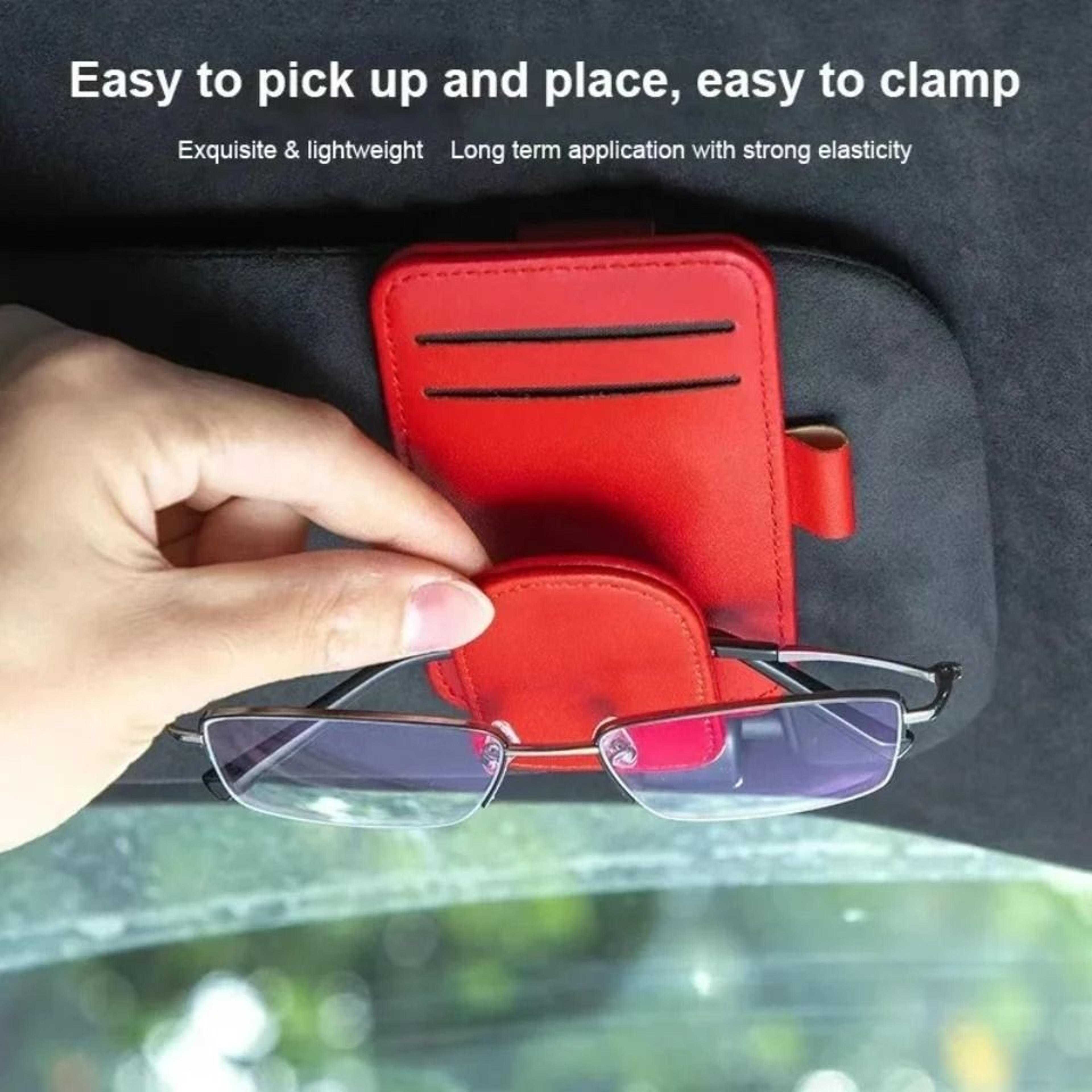 Leather Sun Visor Sunglasses  Card Holder 2
