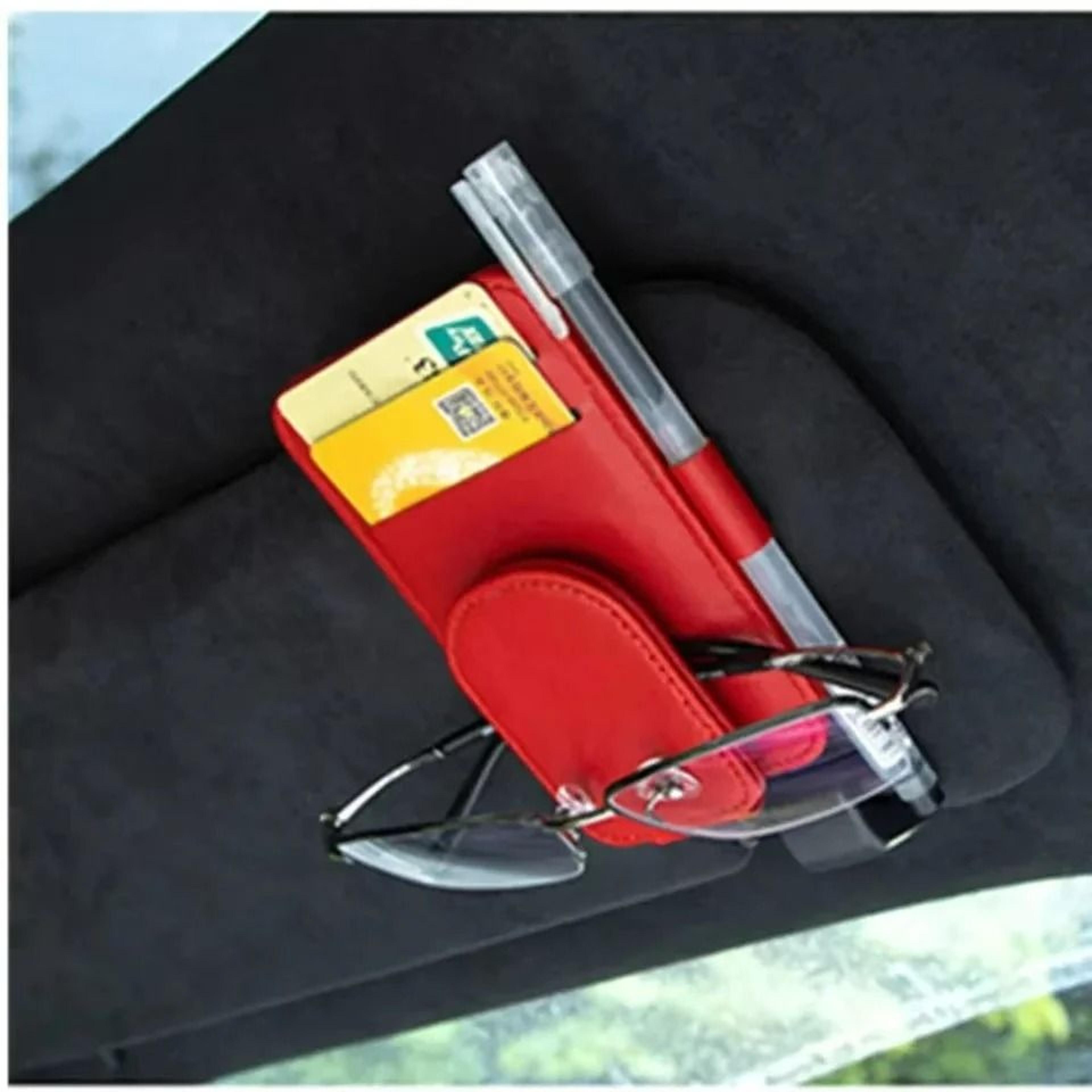 Leather Sun Visor Sunglasses  Card Holder 3
