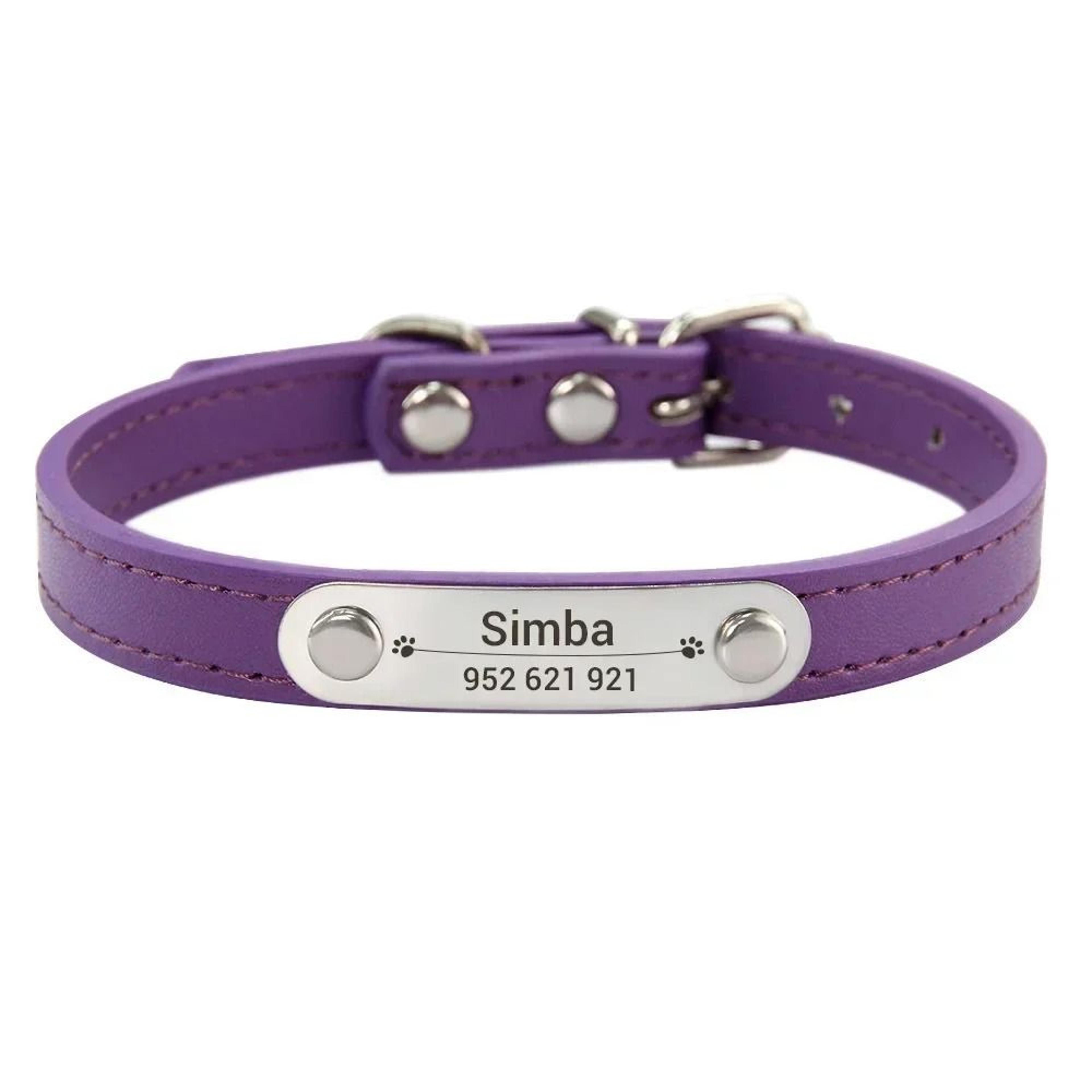Executive Personalized ID Leather Pet Collar 14
