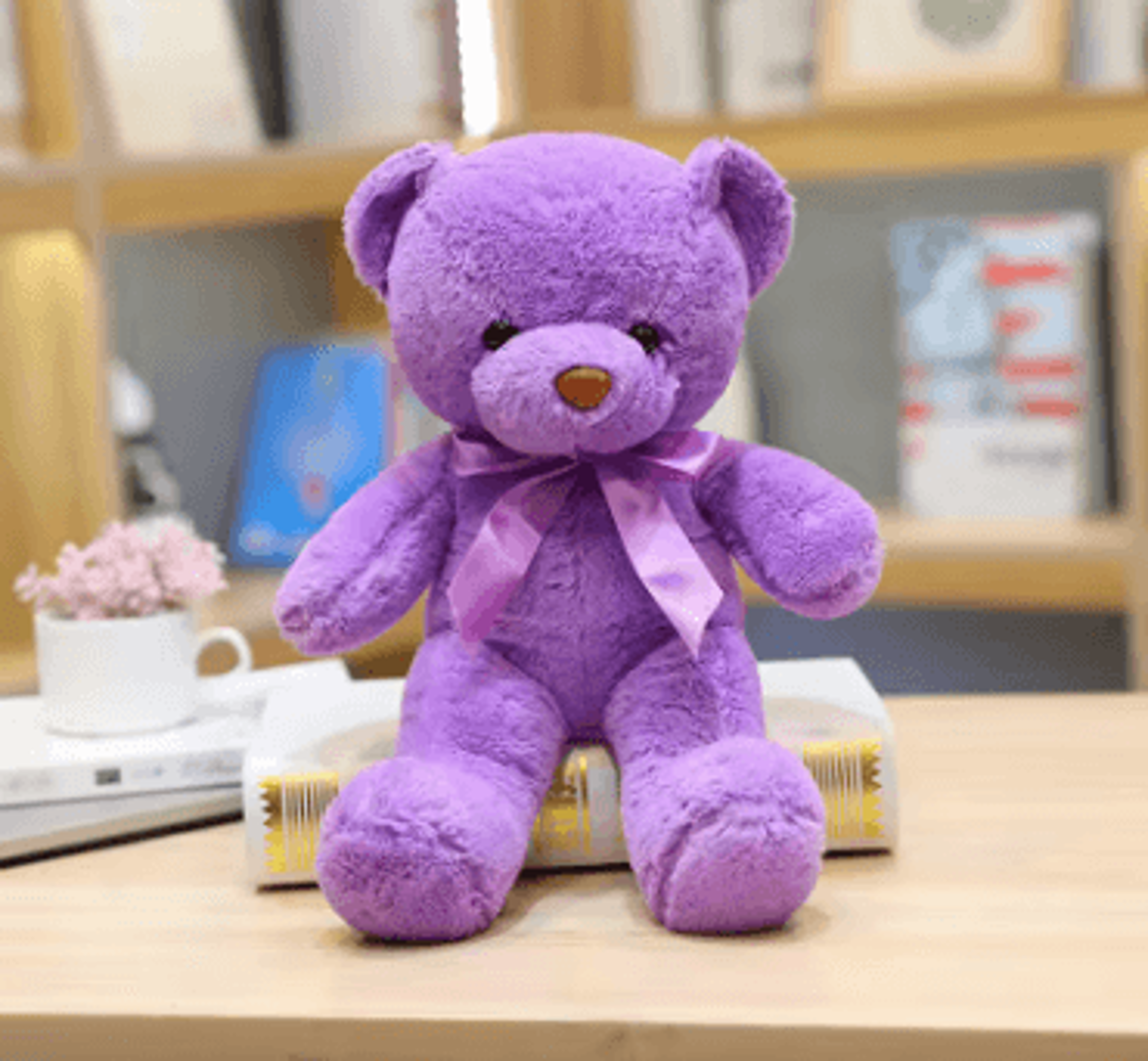 Charming Ribbon Teddy Bear  Premium Soft Plush Toy For Gifting  Decor 11