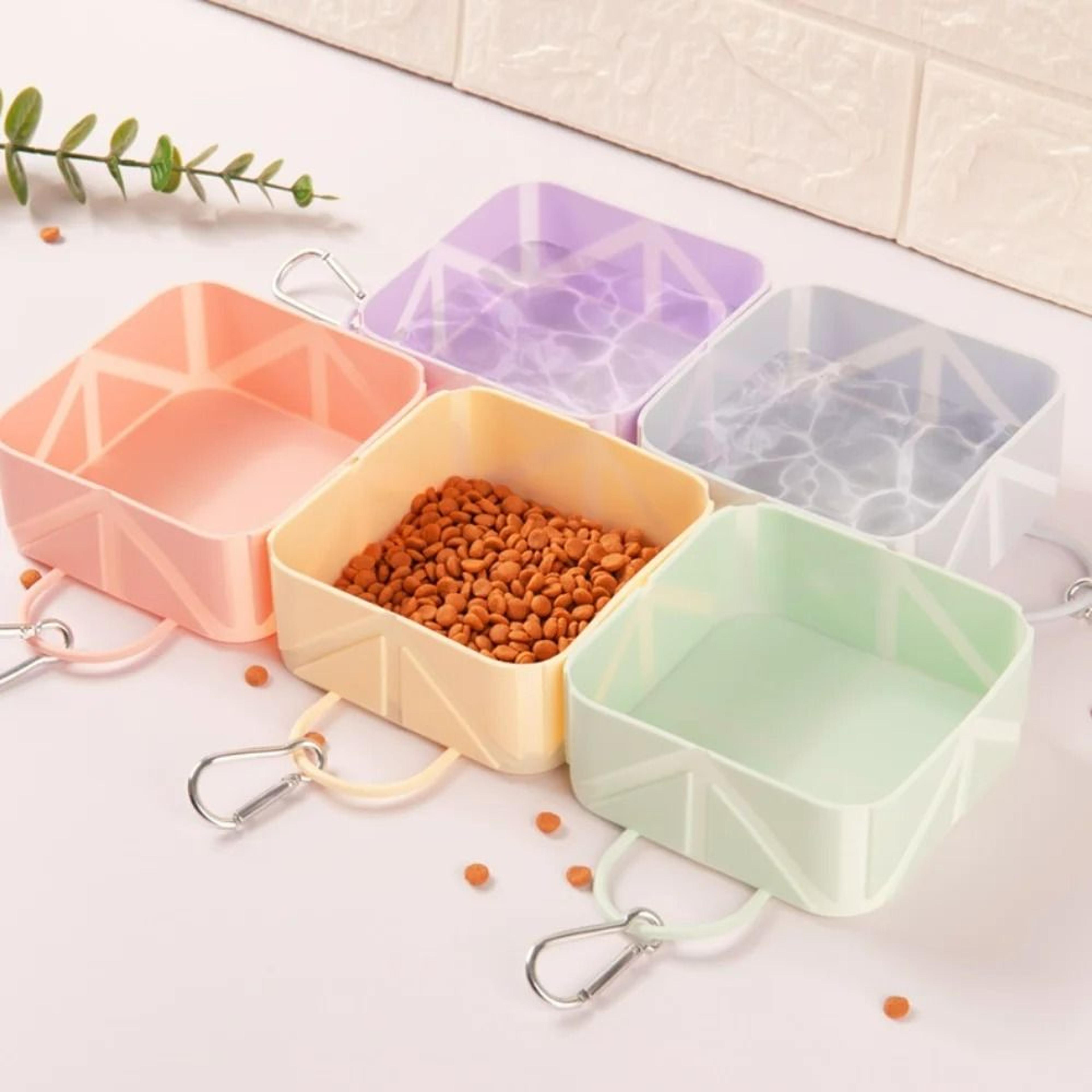 Silicone Collapsible Pet Travel Bowl  Portable Food  Water Solution For Hiking  Camping 3