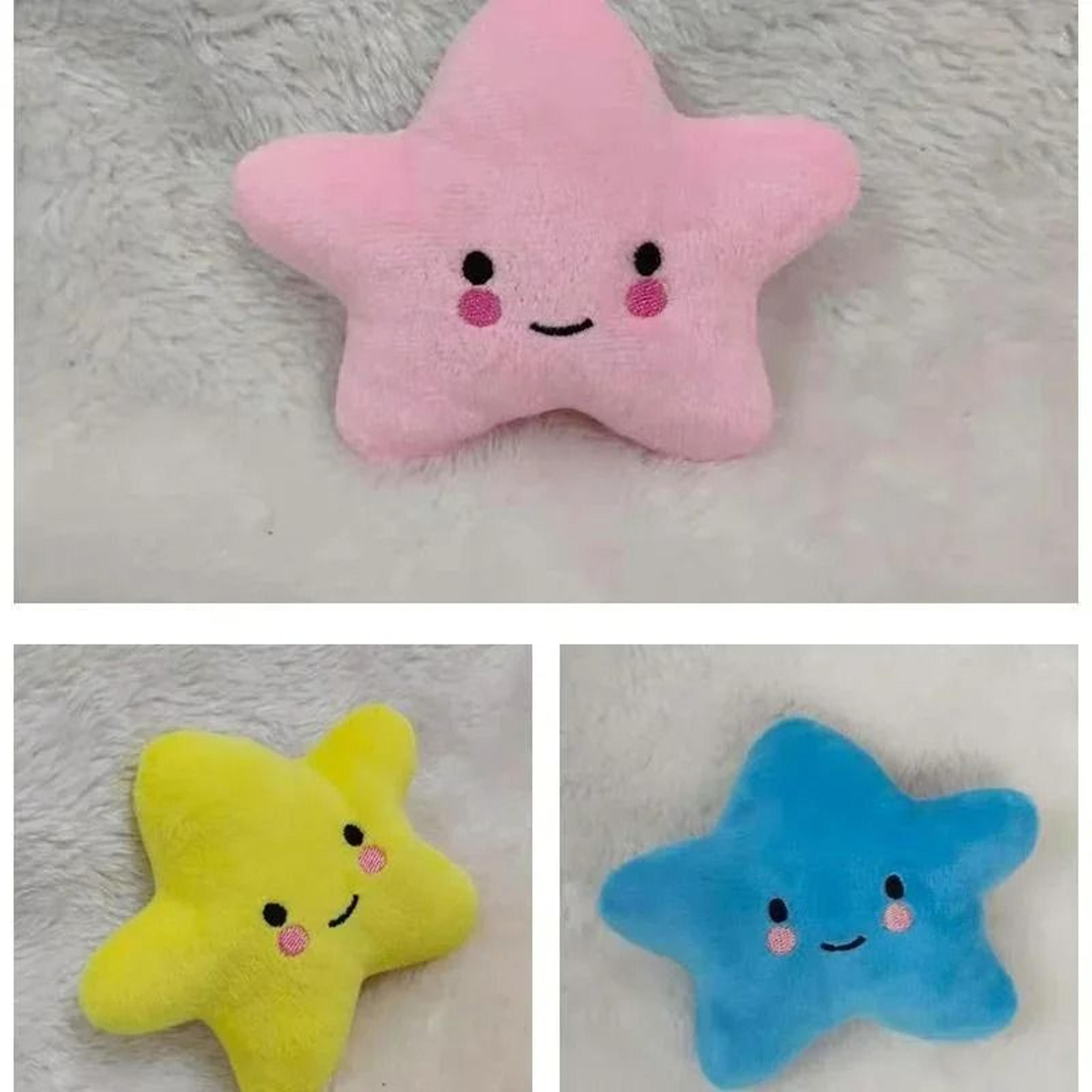 Interactive Plush Pentagram Squeak Toy  Soft StarShaped Playmate For Dogs  Cats 3