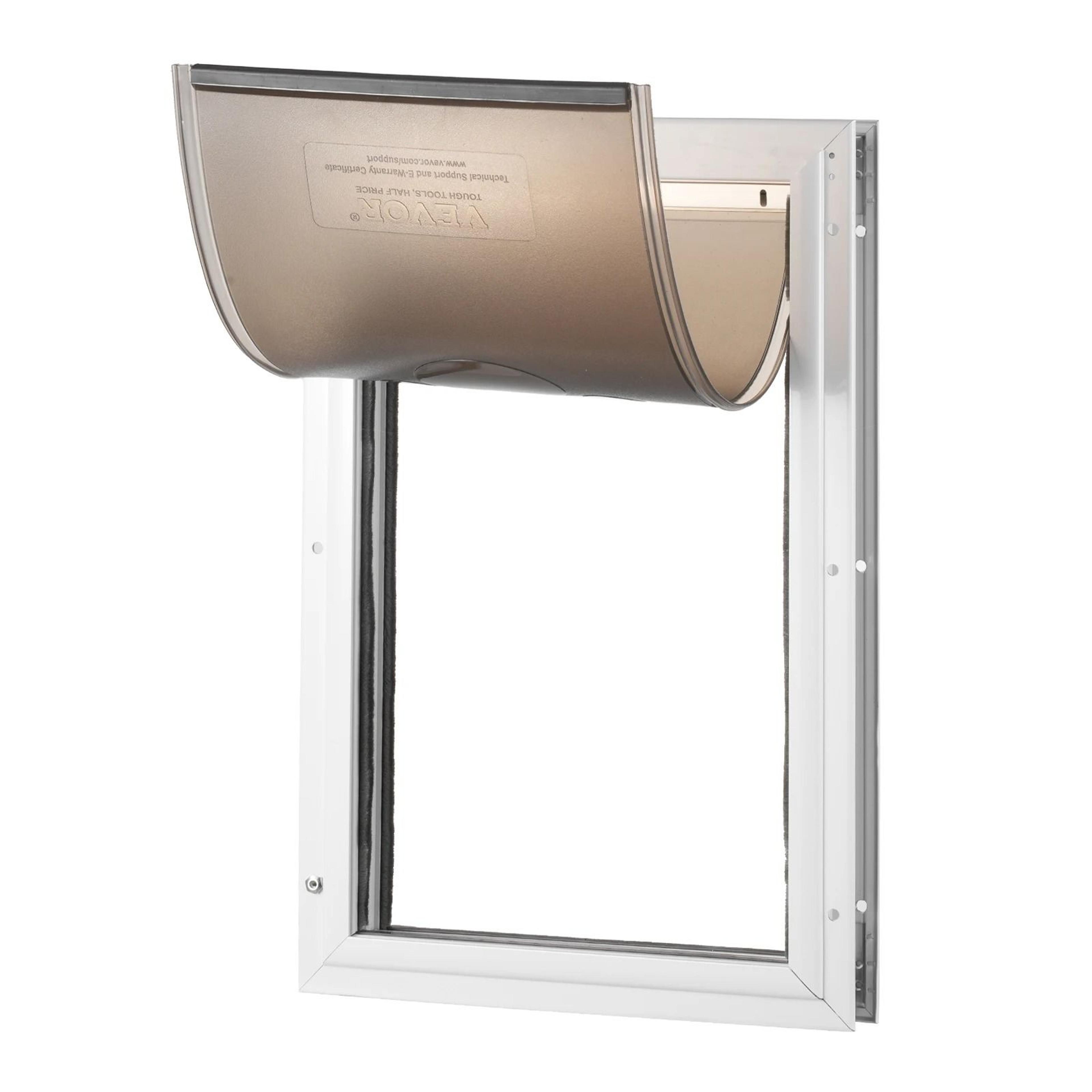 Aluminum Pet Door  Weatherproof Flap System With Locking Security Panel 0