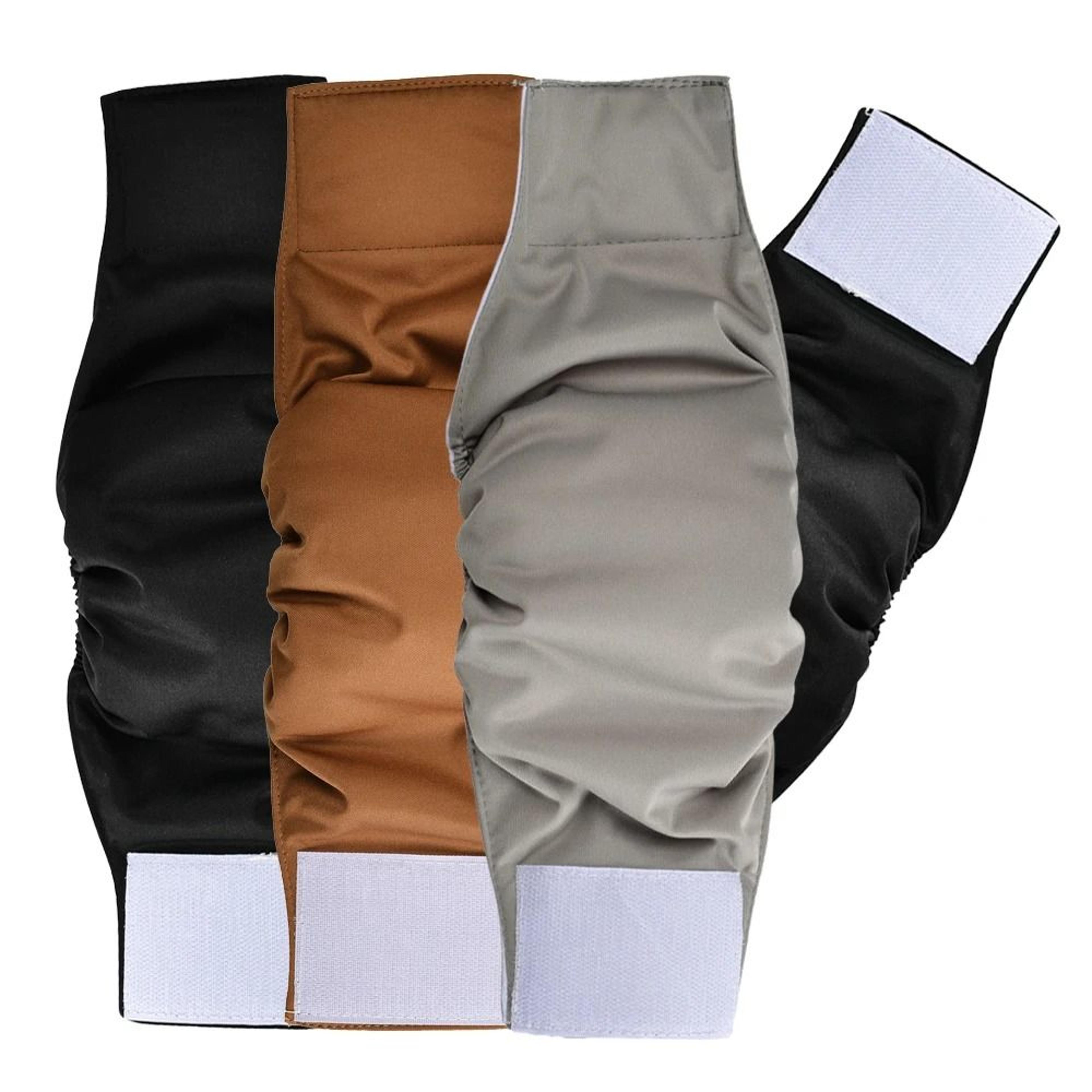 3-piece professional reusable belly band set – washable male dog diapers & protective wraps