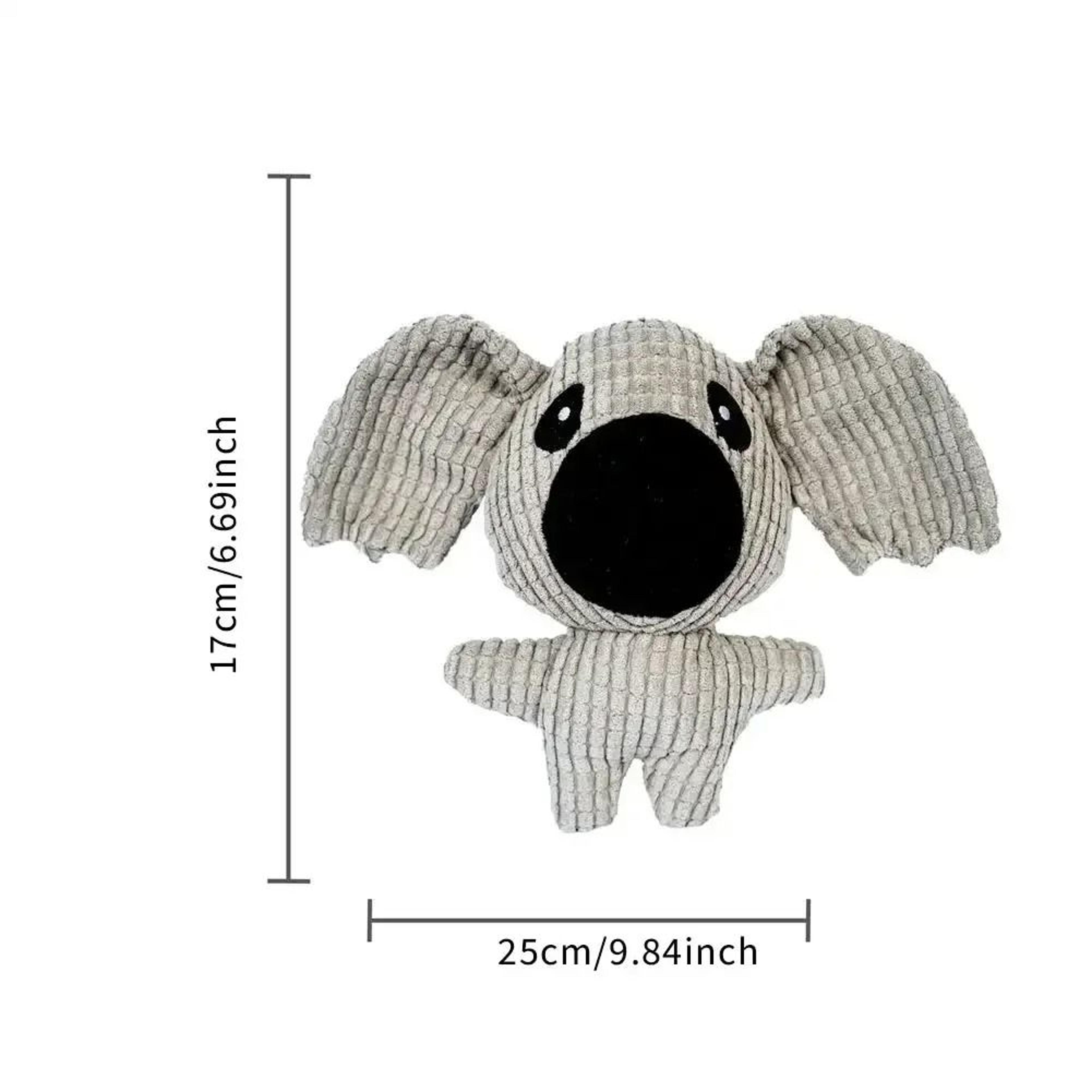 Corduroy Squeaky Plush Toy  Durable BiteResistant Chew For Small  Medium Dogs 9