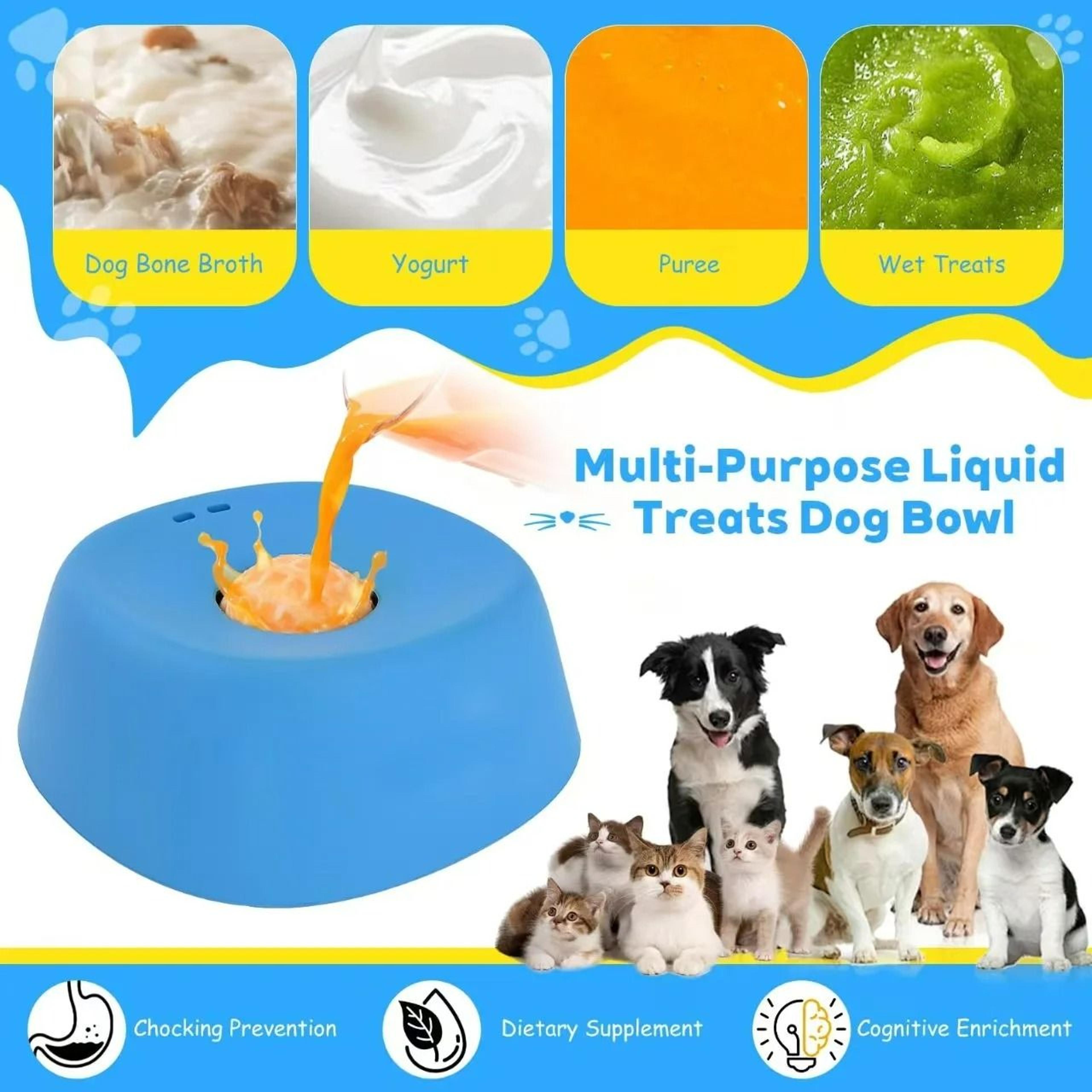 AntiChoking Slow Feeder  DualAction Maze Bowl  Lick Plate For Liquid Treats 3