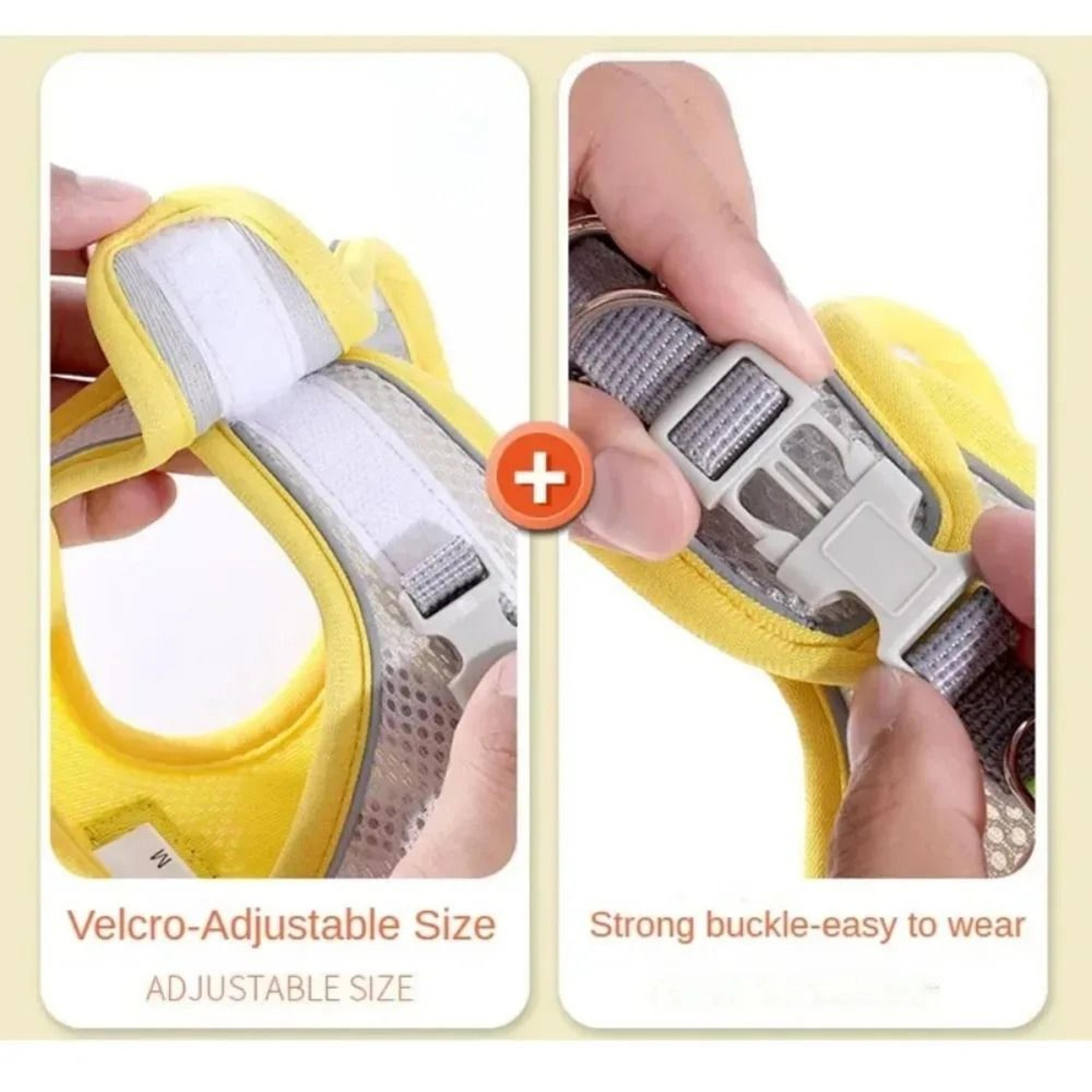Reflective AirMesh Harness Set  Breathable Adjustable Vest  Leash For Dogs  Cats 5