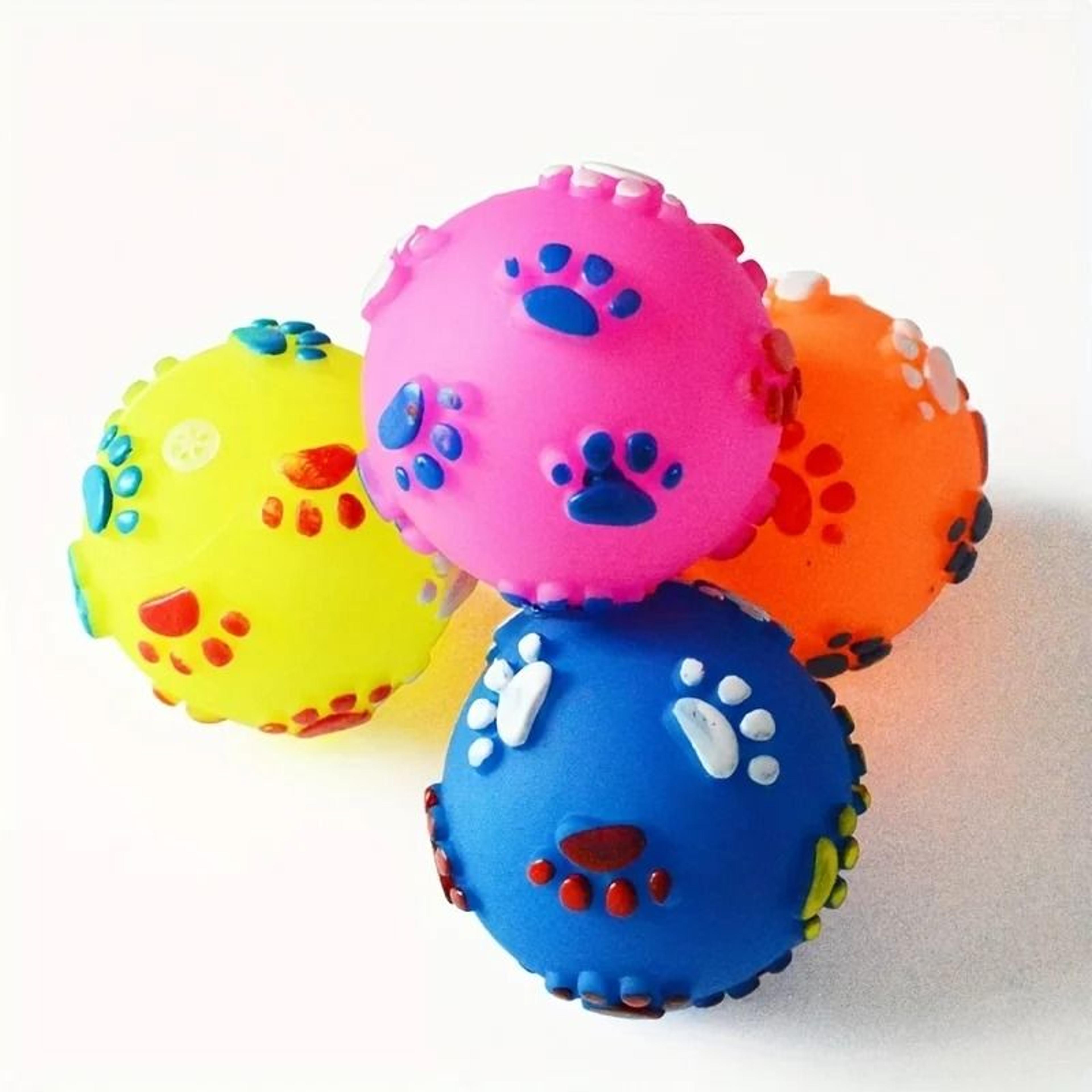 Footprint Squeaker Ball  HighDurability Rubber Interactive Toy For All Breed Sizes 2