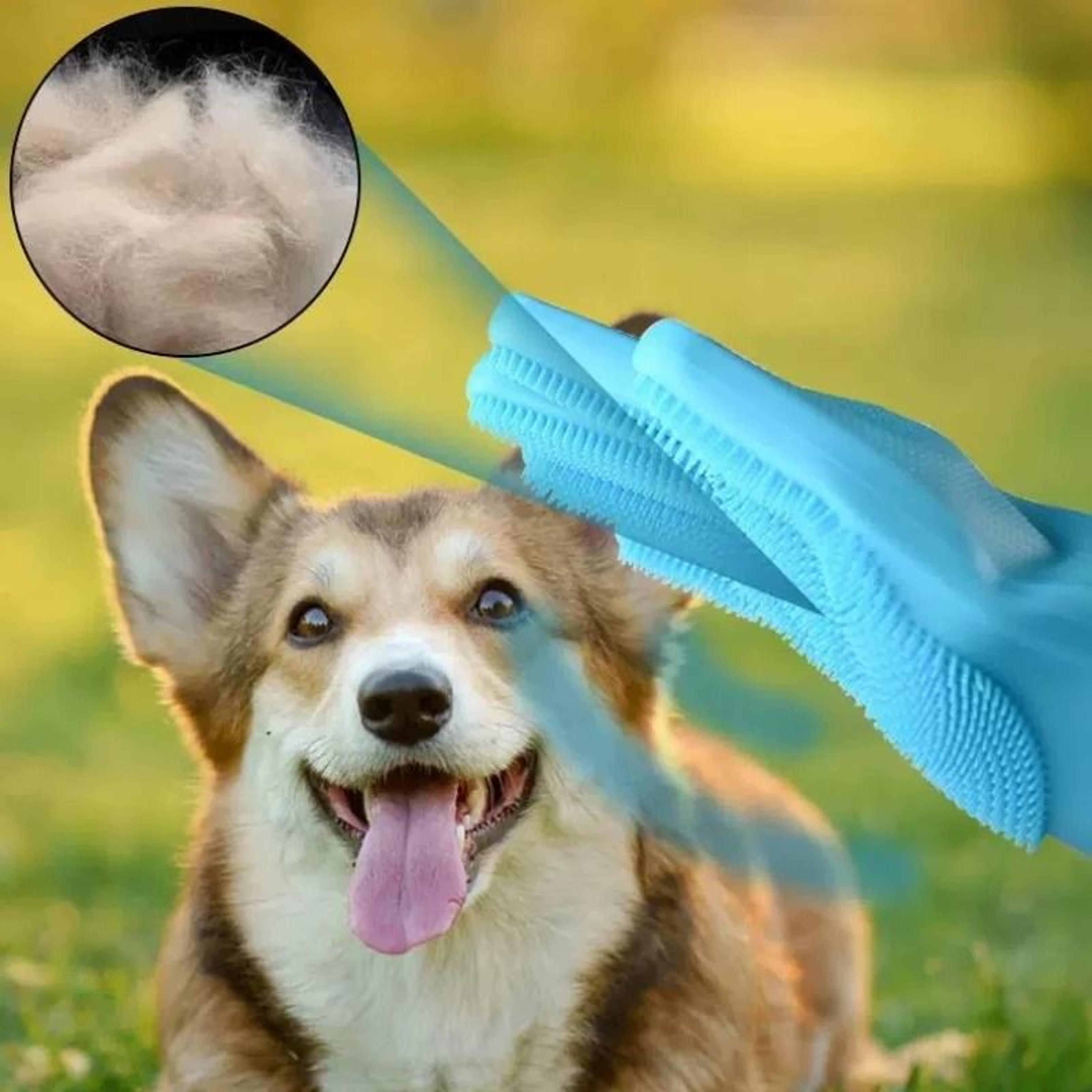 ExtendedReach Grooming Gloves  IndustrialGrade Silicone Deshedding  Bathing Mitts For HighEfficienc 4