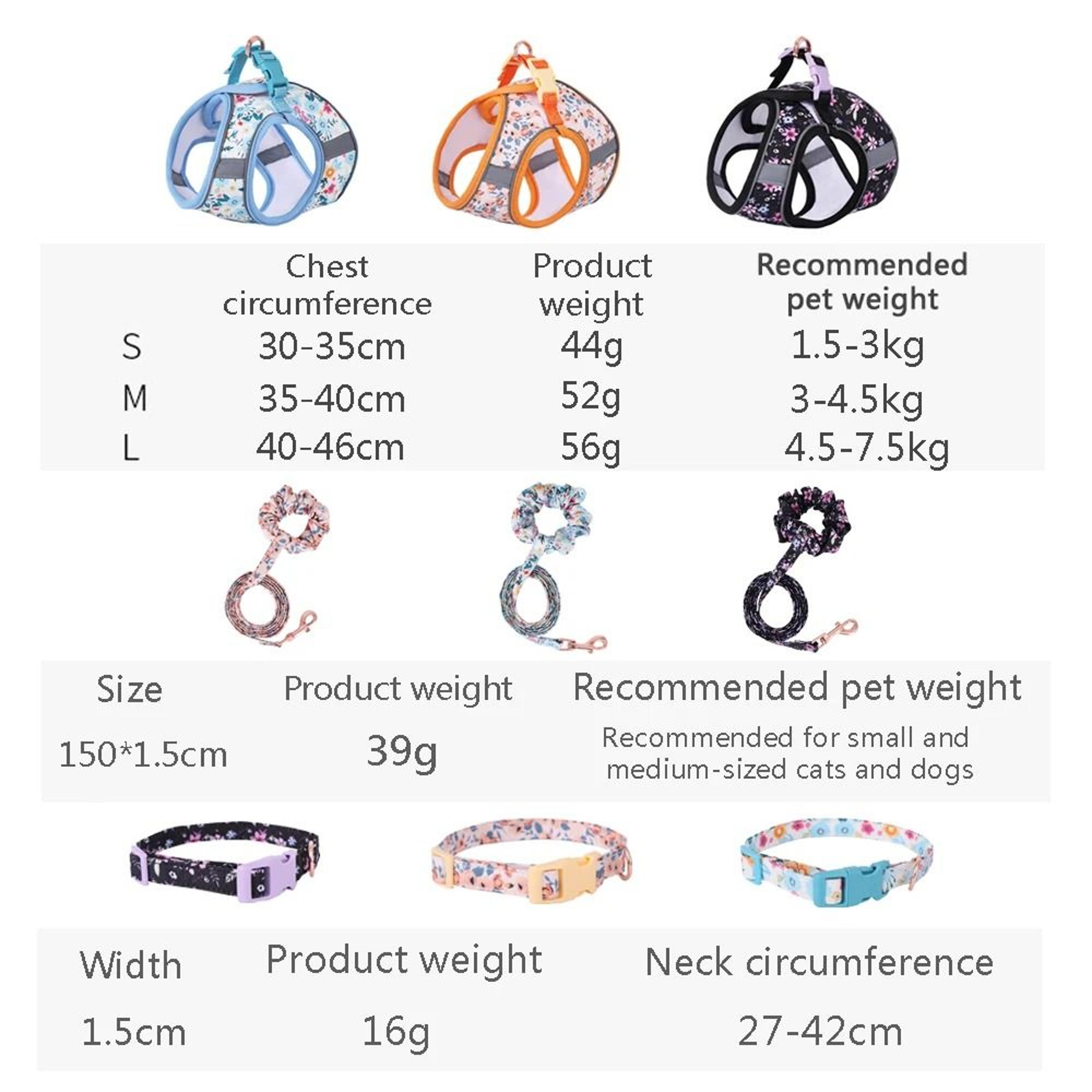 SoftTouch Harness  Leash Set  Ergonomic NoPull Vest With Integrated Collar  Safety Bracelet For Sma 6