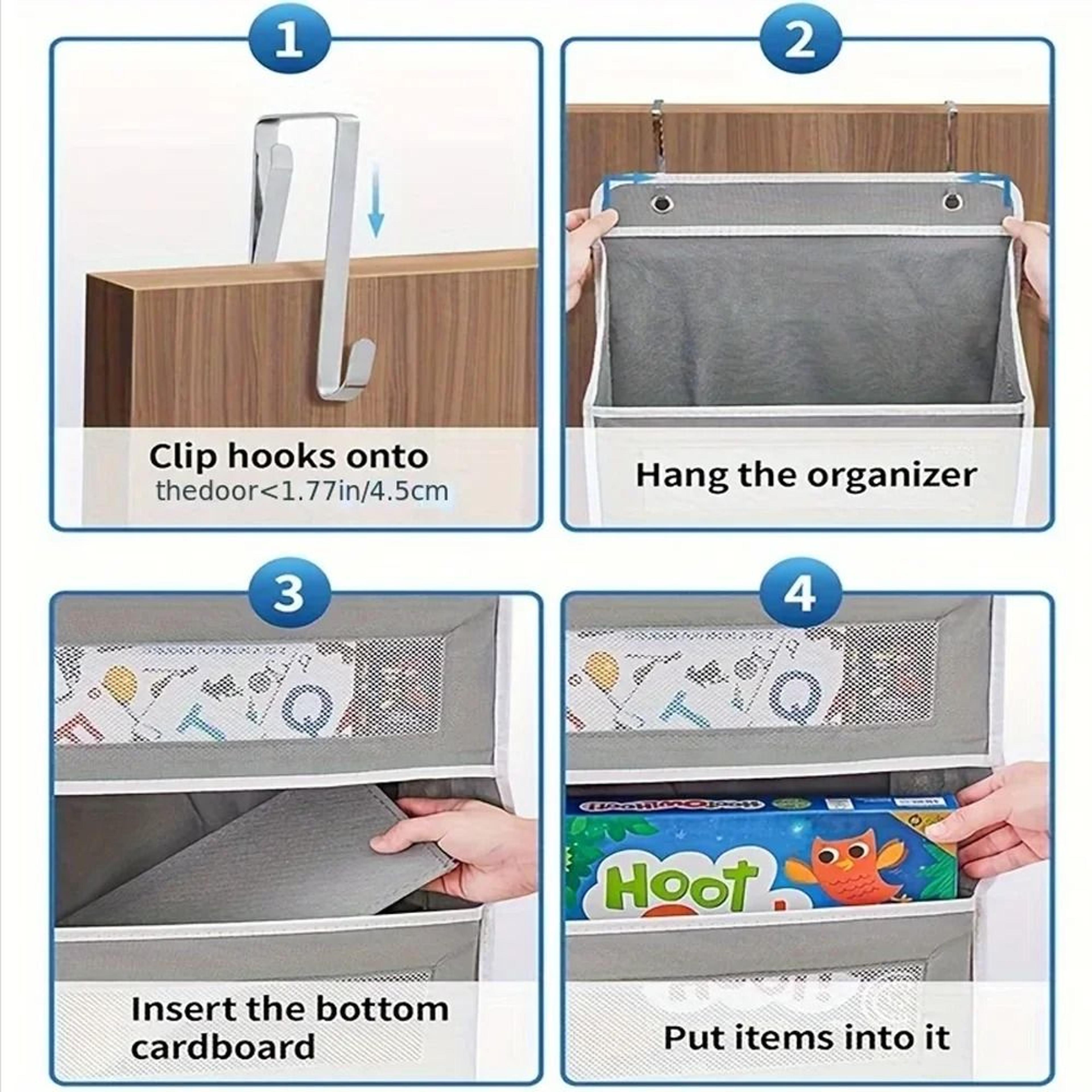OverTheDoor Vertical Management System  HighCapacity MultiLayer Storage For Dorms Closets  Toy Orga 2