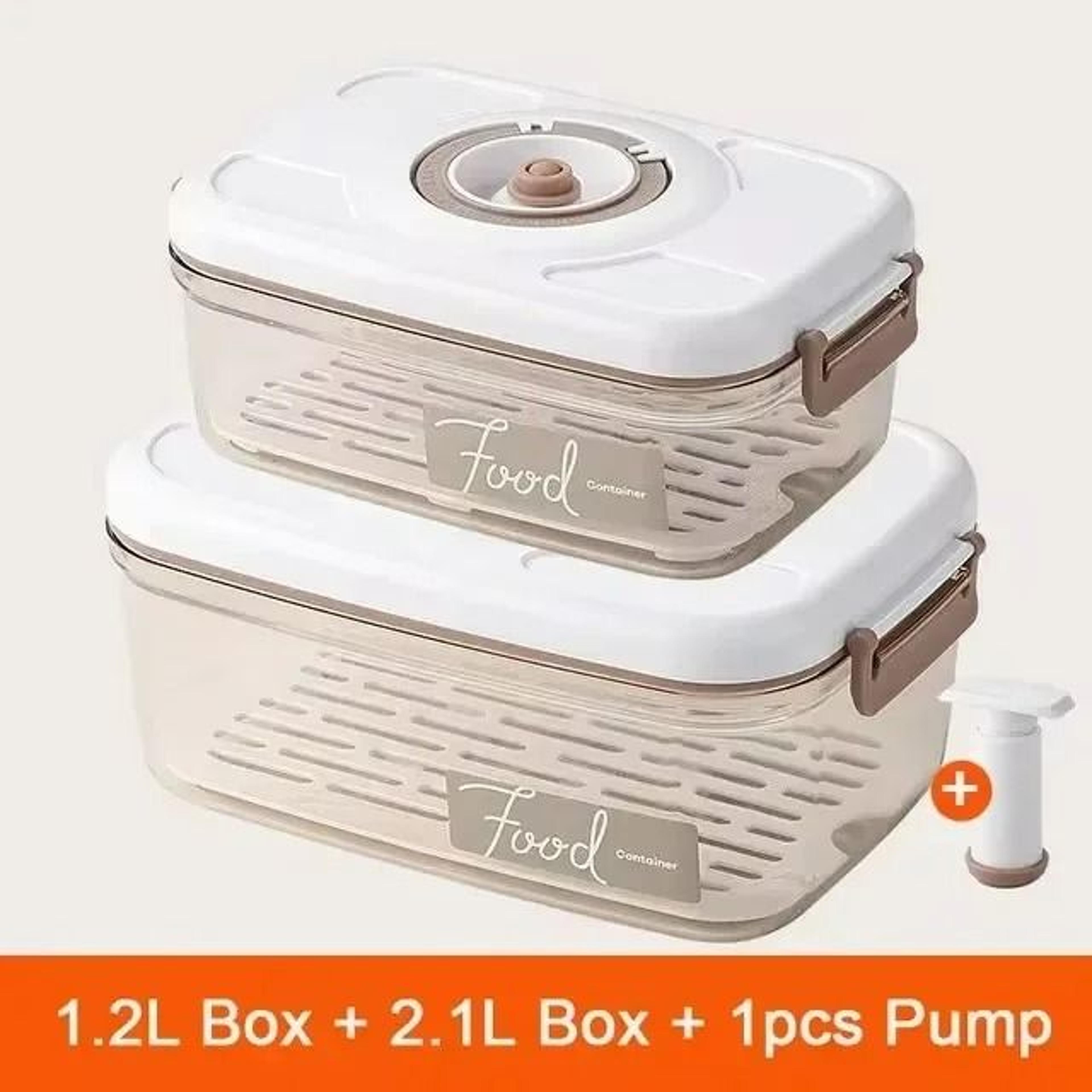 VacuumSealed Freshness Management System  HighPerformance Refrigerator Food Storage Container  Drai 12