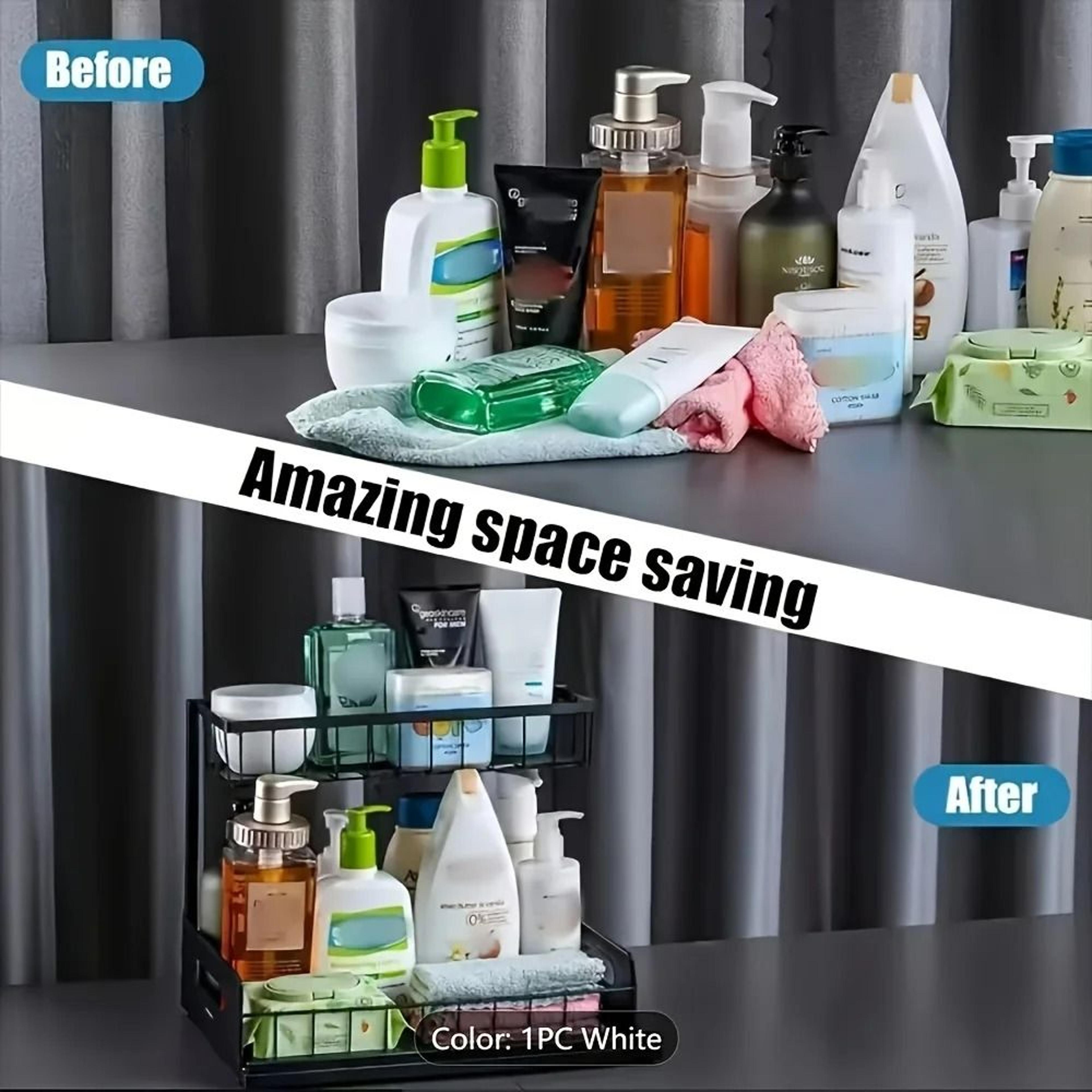HighLoad UnderSink Management System  Modular Metal Sliding Drawer Organizer For Kitchen  Bathroom 3